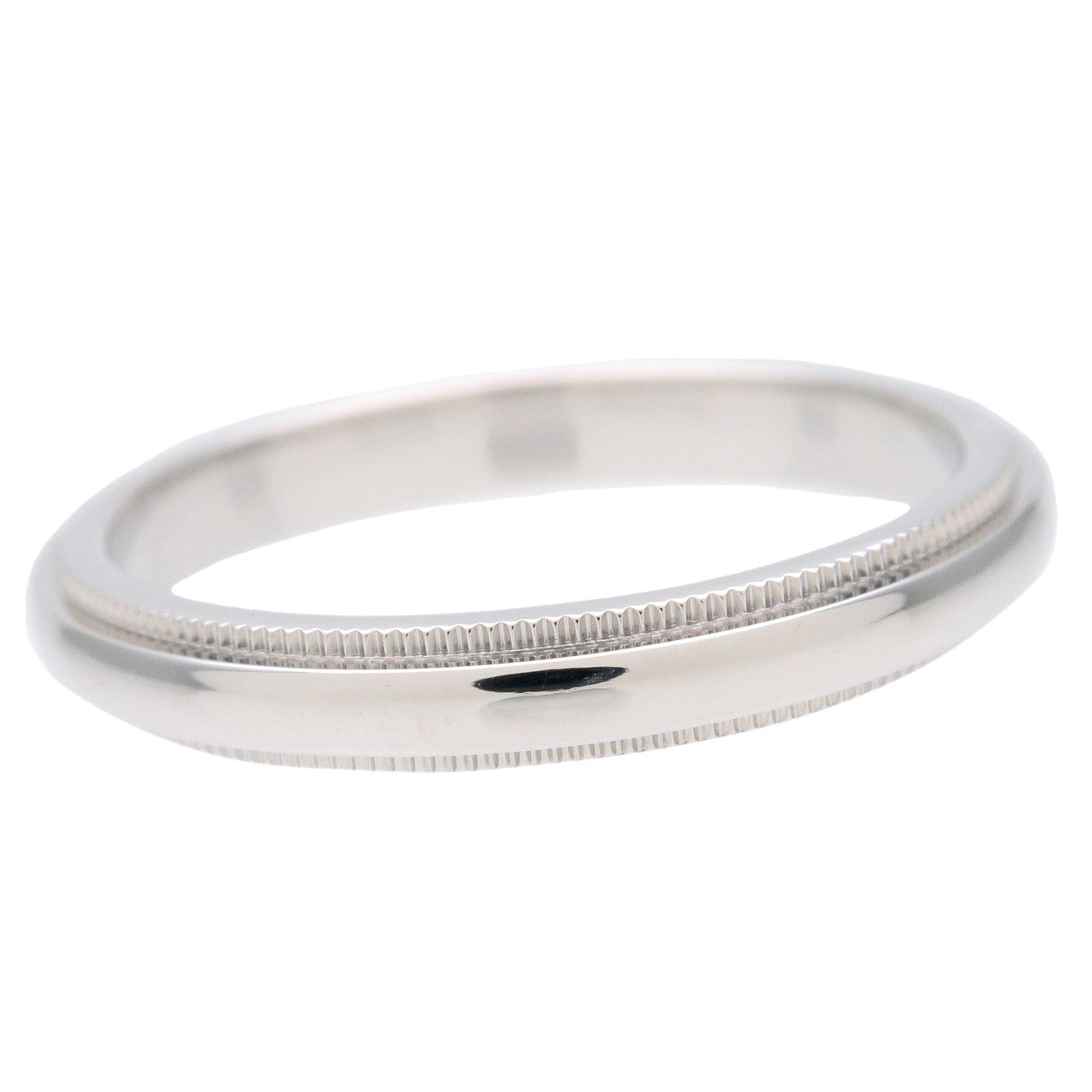 Tiffany&Co. Milgrain Band Ring PT950 Platinum US8 EU57