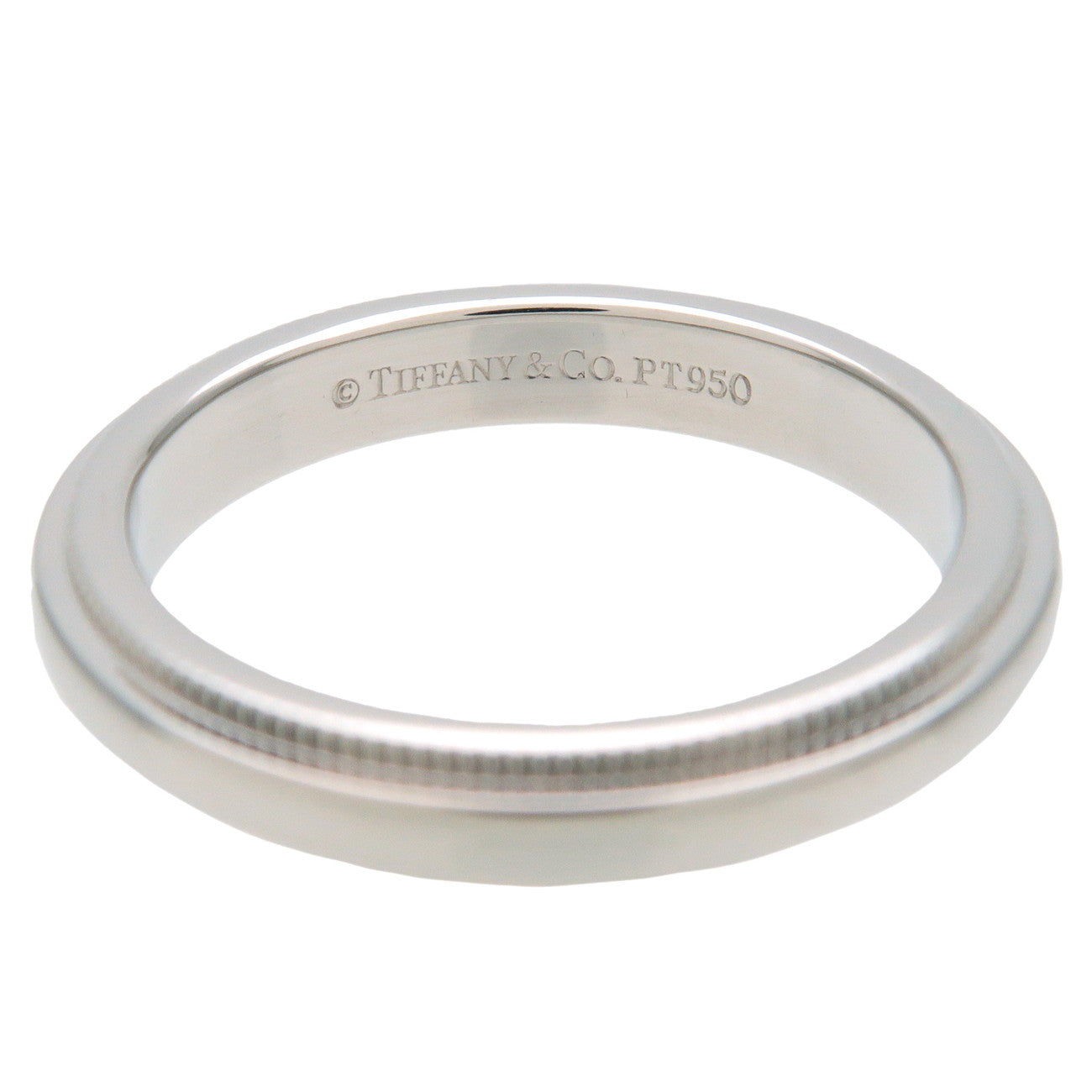 Tiffany&Co. Milgrain Band Ring PT950 Platinum US4.5 EU48