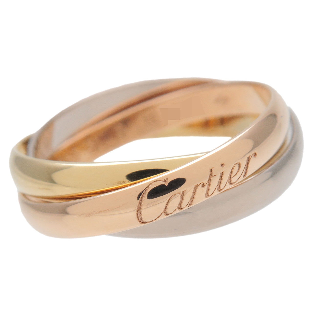 Cartier Trinity Ring SM K18 750YG/WG/PG #51 US#6 HK#12.5 Used