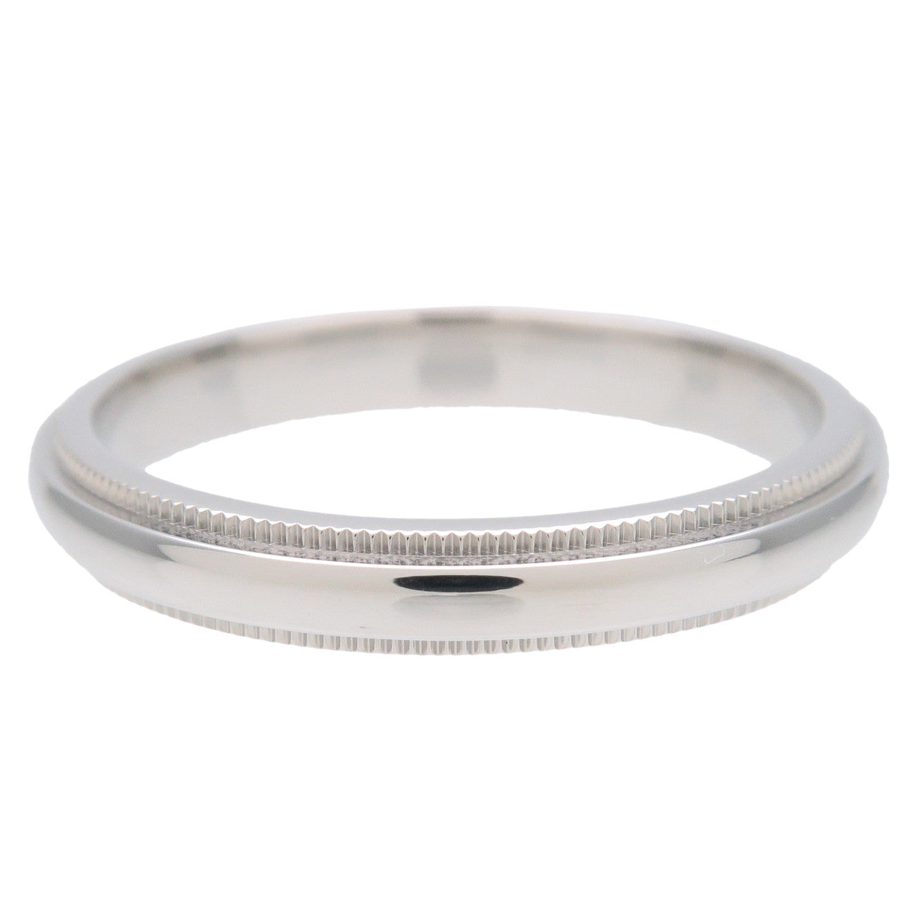 Tiffany&Co. Milgrain Band Ring PT950 Platinum US8.5