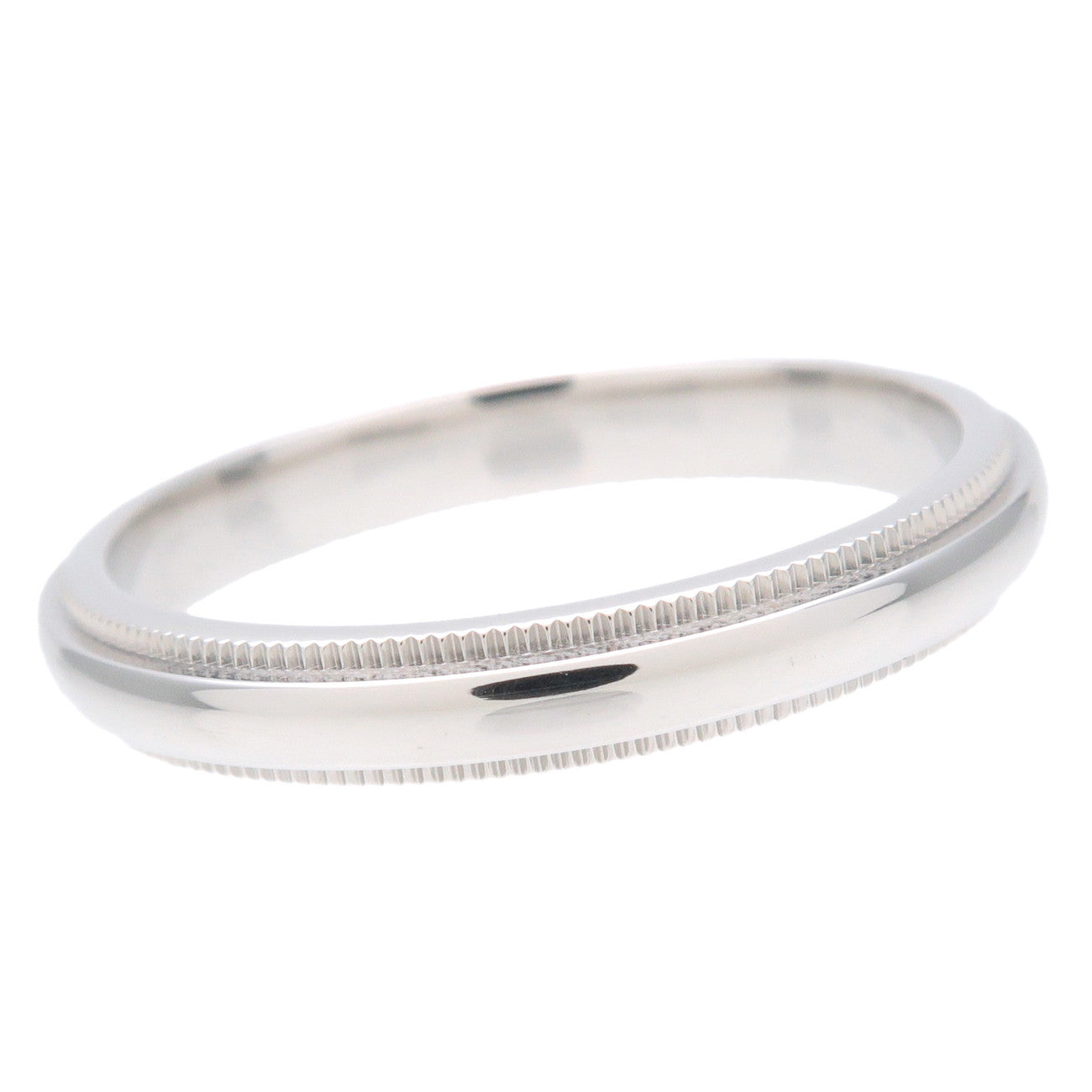 Tiffany&Co. Milgrain Band Ring PT950 Platinum US8.5