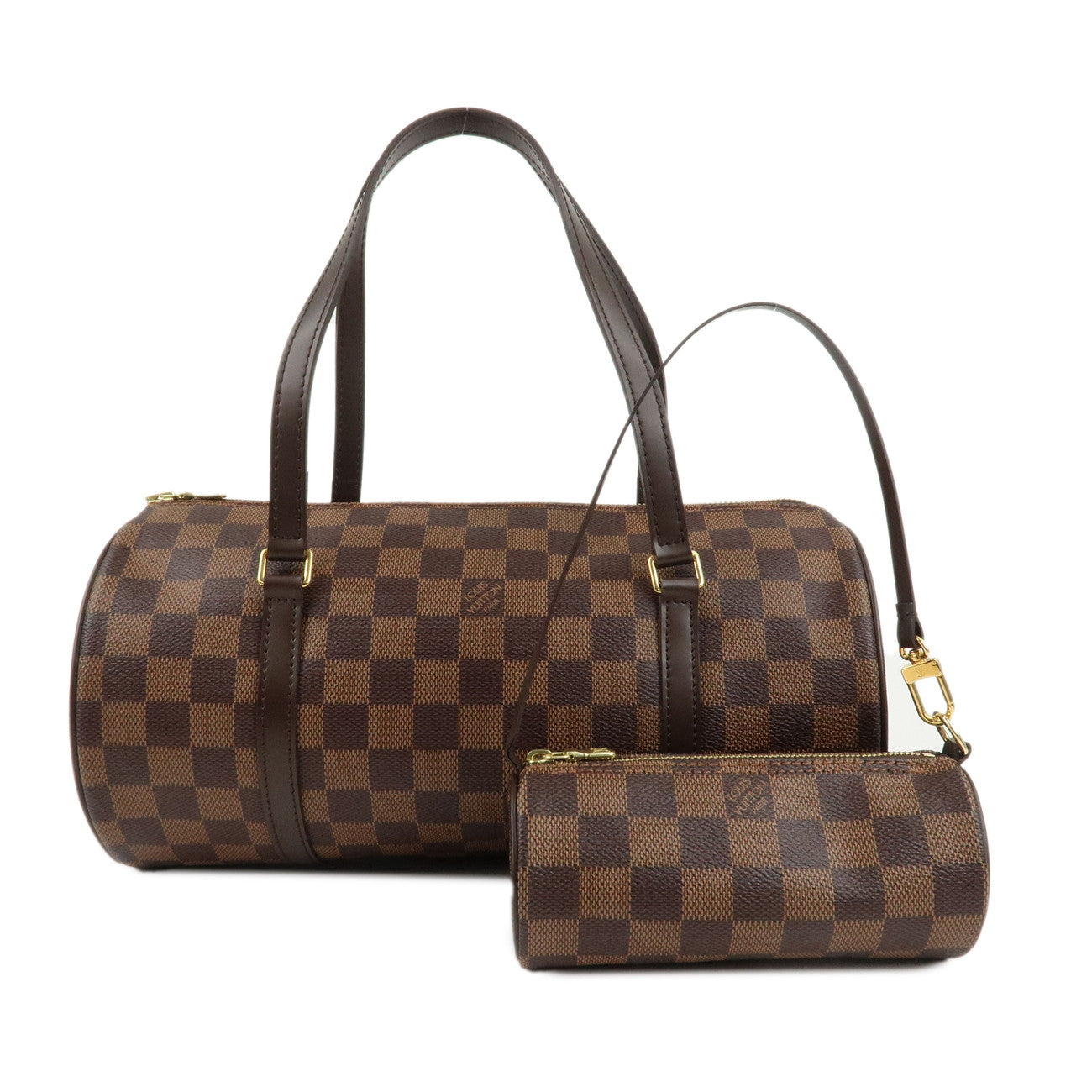 Louis-Vuitton-Damier-Papillon-30-Hand-Bag-&-Pouch-Brown-N51303