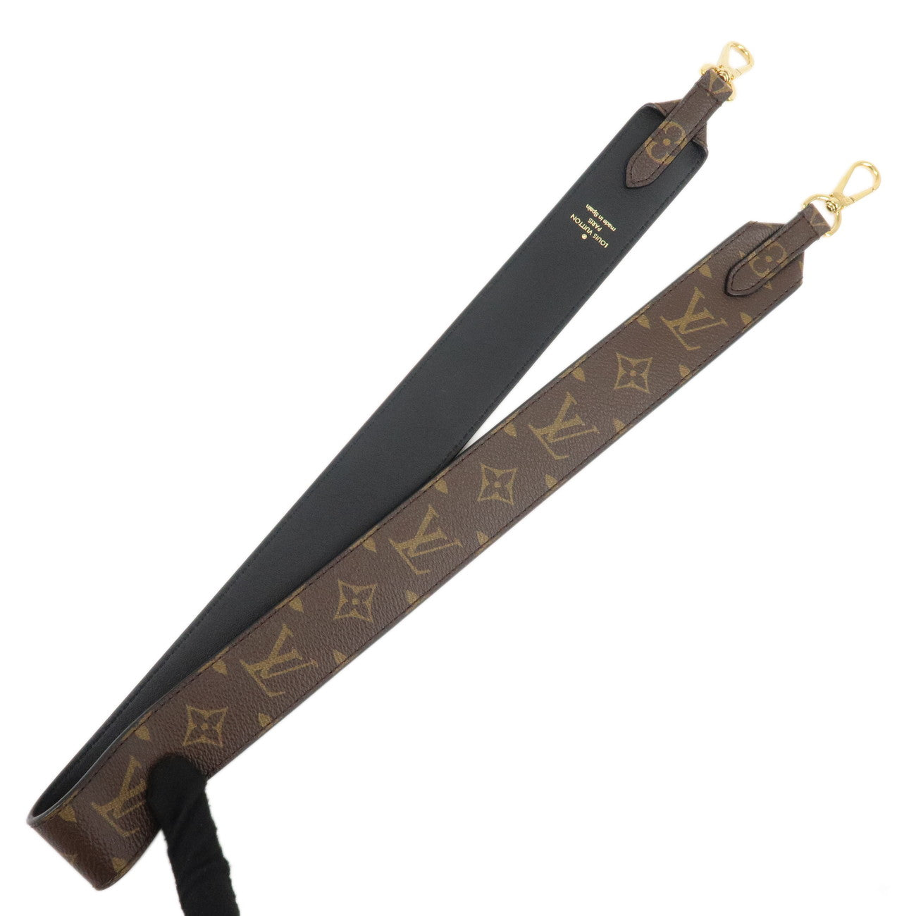 Louis Vuitton Monogram Canvas Shoulder Strap 97cm Noir J02288