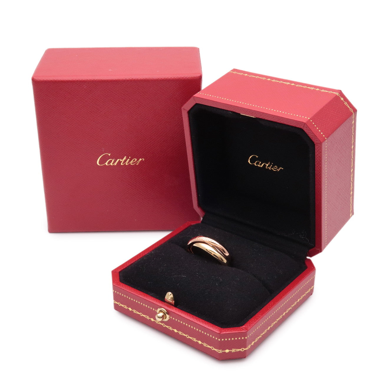 Cartier Trinity Ring MM K18 750YG/WG/PG #58 US8 EU57 HK17.5 Used