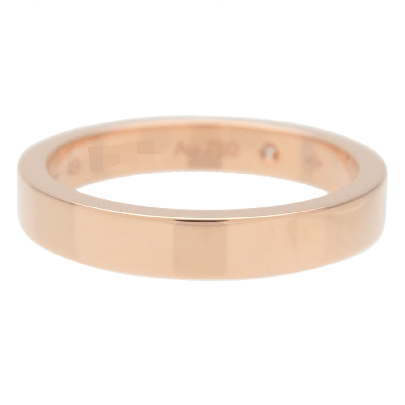 Cartier Engraved 1P Diamond Ring K18 750PG Rose Gold #49 US5