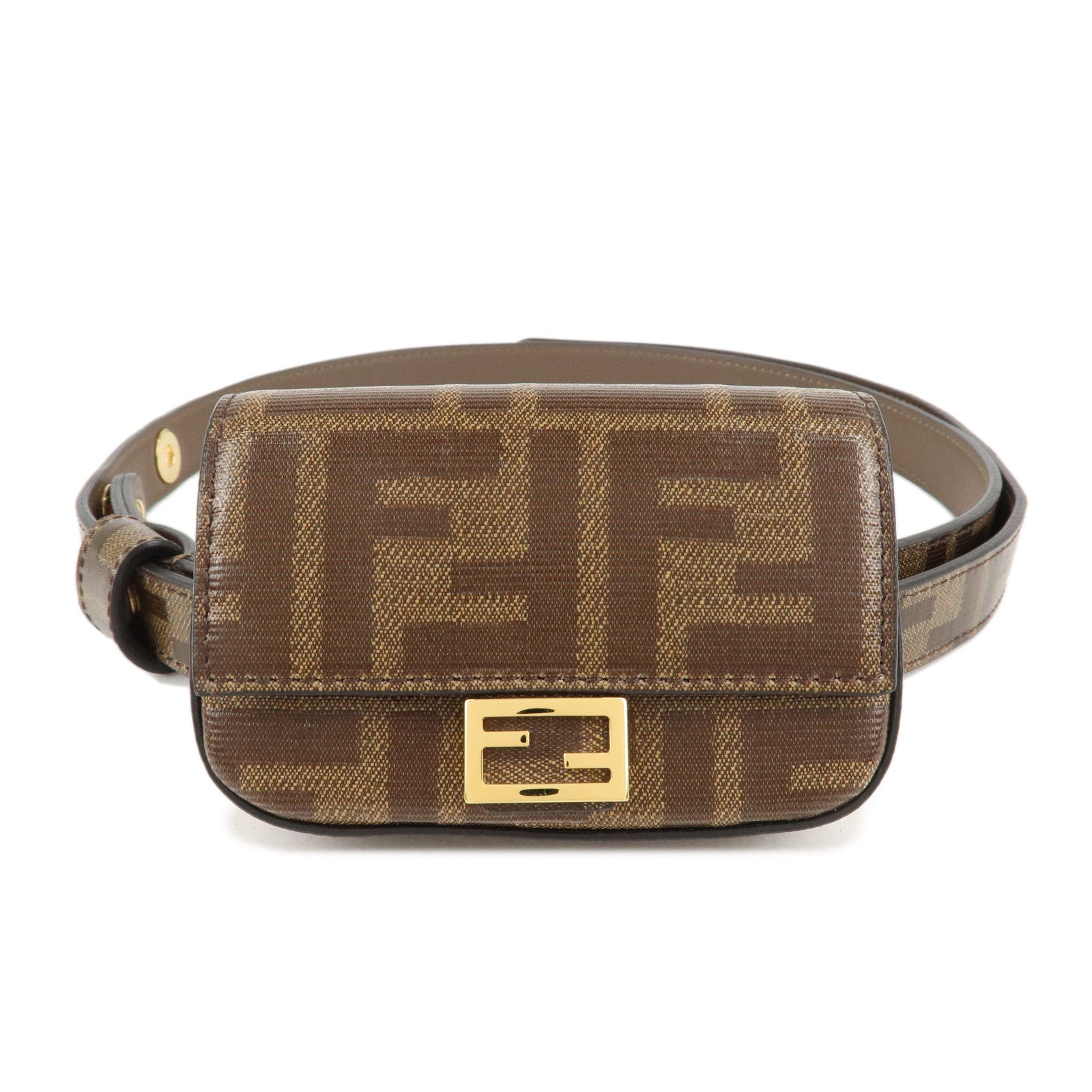 FENDI-Zucca-Coated-Leather-Nano-Bucket-Waist-Bag-Brown-8C0598