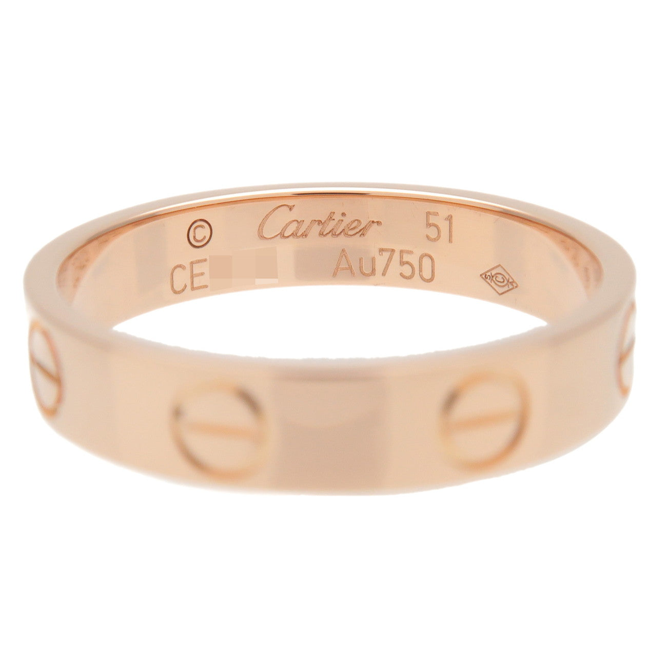 Cartier Mini Love Ring K18 750PG Rose Gold #51 US5.5-6 EU50.5