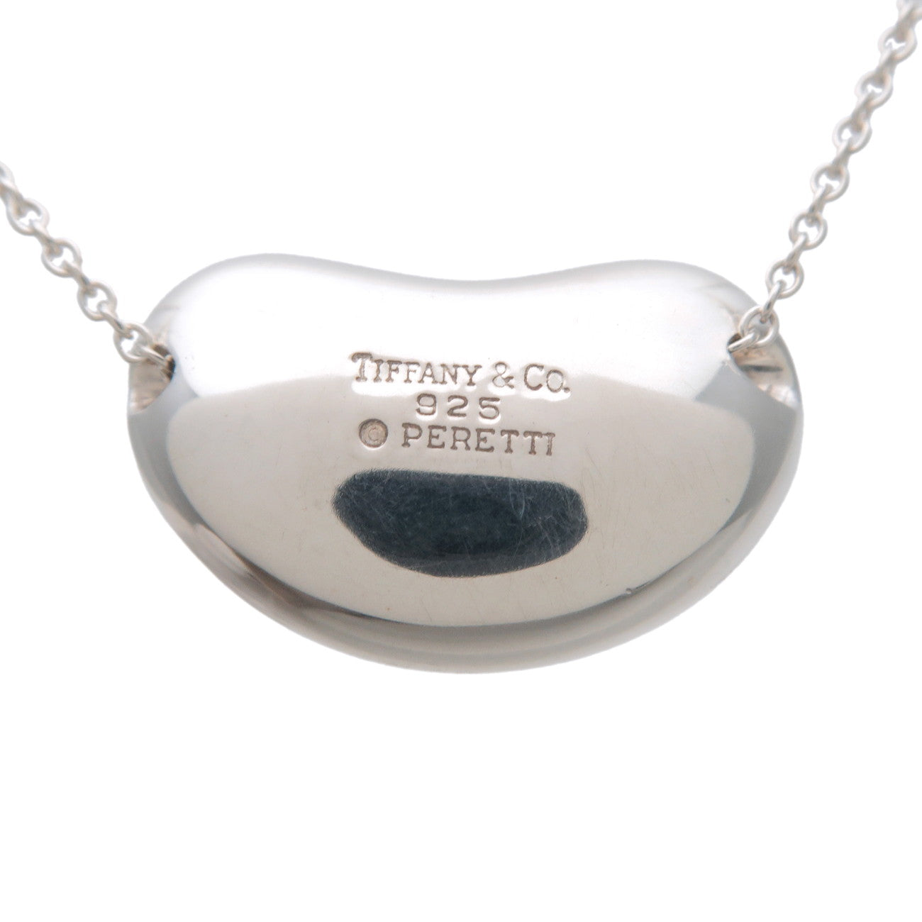 Tiffany&Co. Bean Charm Necklace Medium SV925 Silver