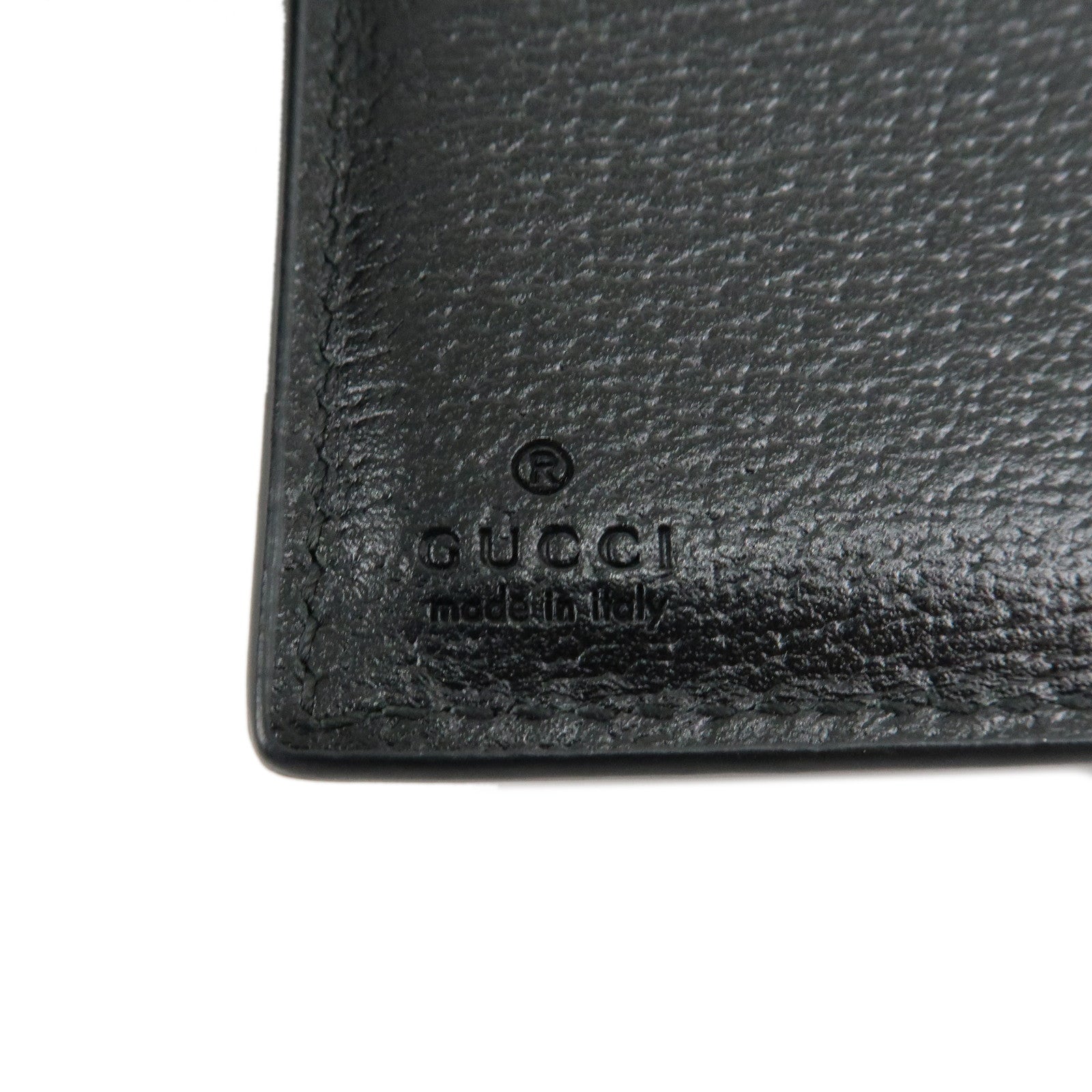 GUCCI GG Marmont Leather Bi-fold Card Case Black 428737 Used