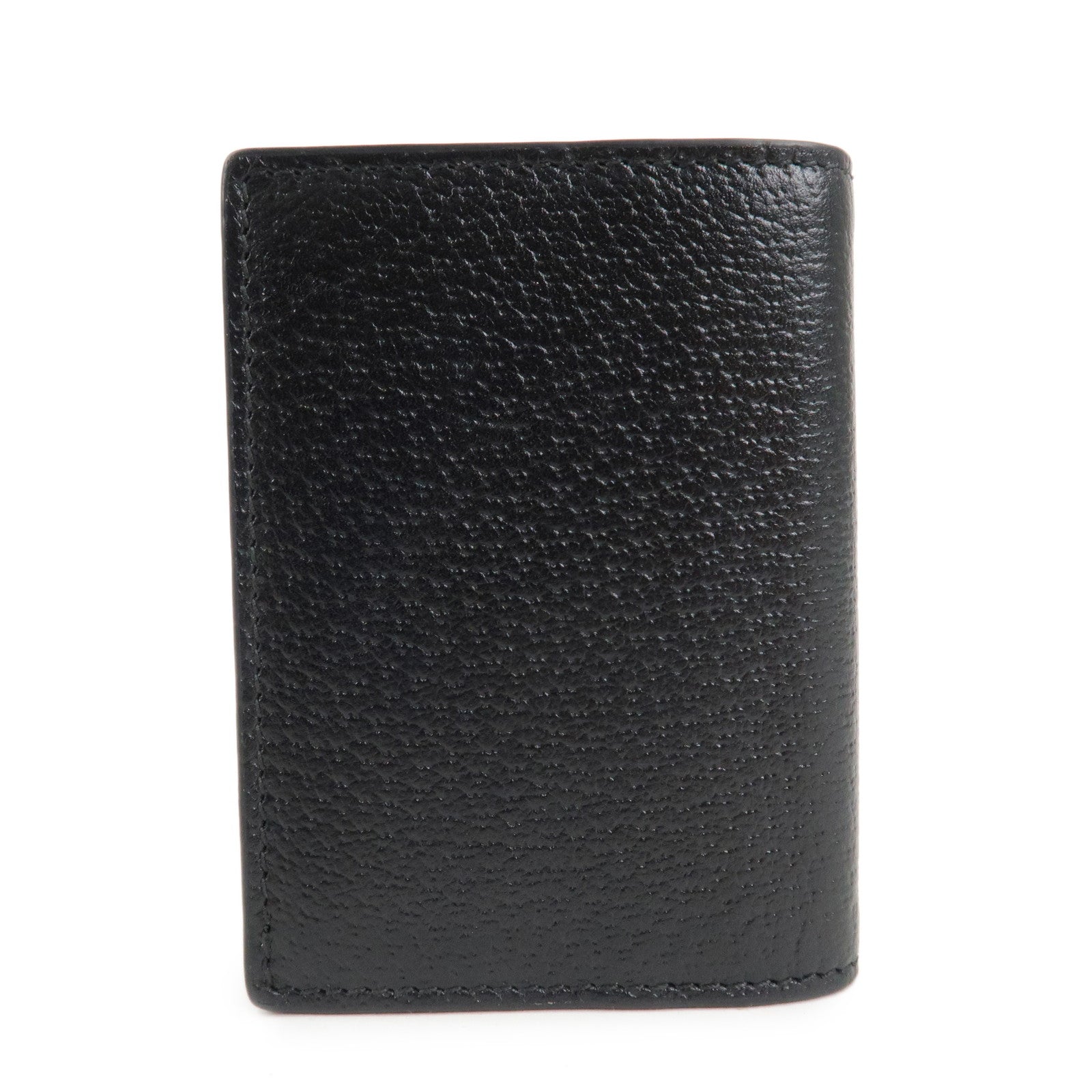 GUCCI GG Marmont Leather Bi-fold Card Case Black 428737 Used