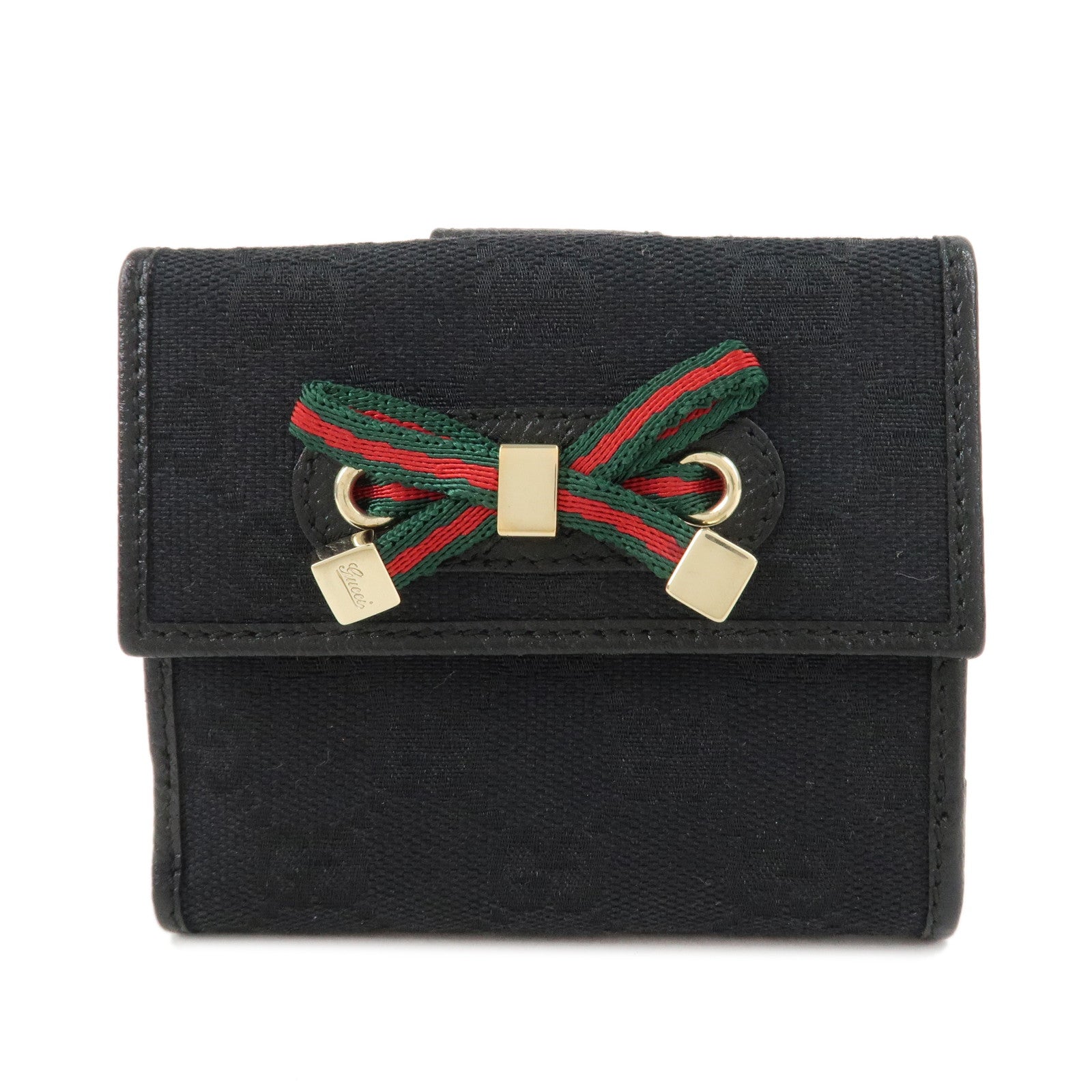 GUCCI-Princy-Sherry-GG-Canvas-Leather-Bifold-Compact-Wallet-167466