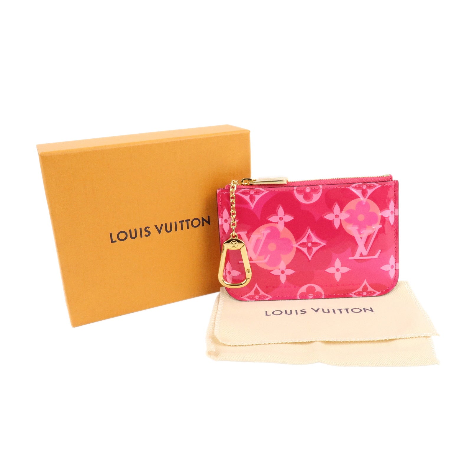 Louis Vuitton Monogram Vernis Pochette Cles Coin Case Flora M90586 Used