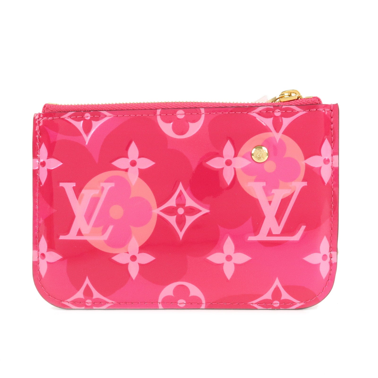 Louis Vuitton Monogram Vernis Pochette Cles Coin Case Flora M90586 Used