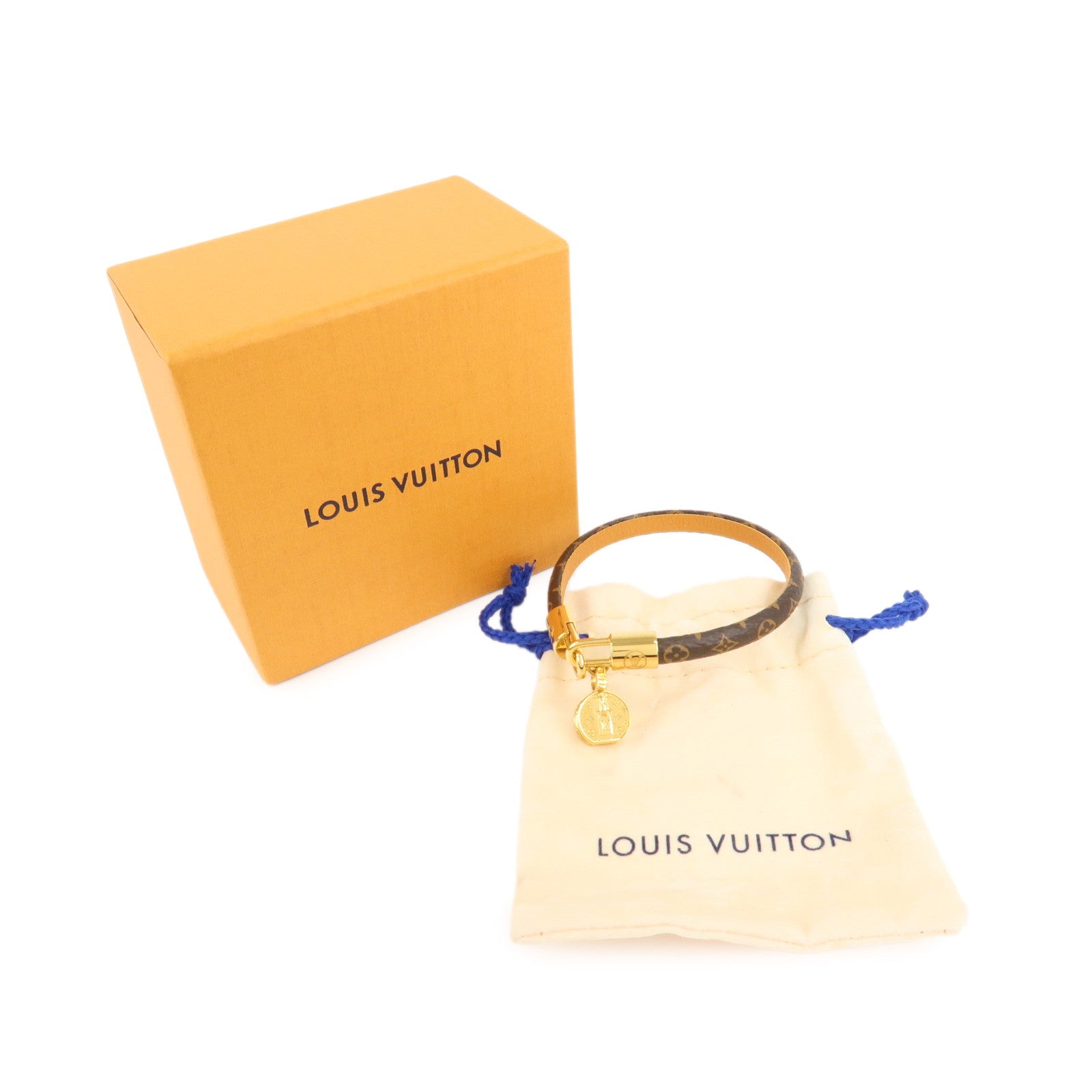 Louis Vuitton Monogram LV Tribute Bracelet Bangle M6442E Used