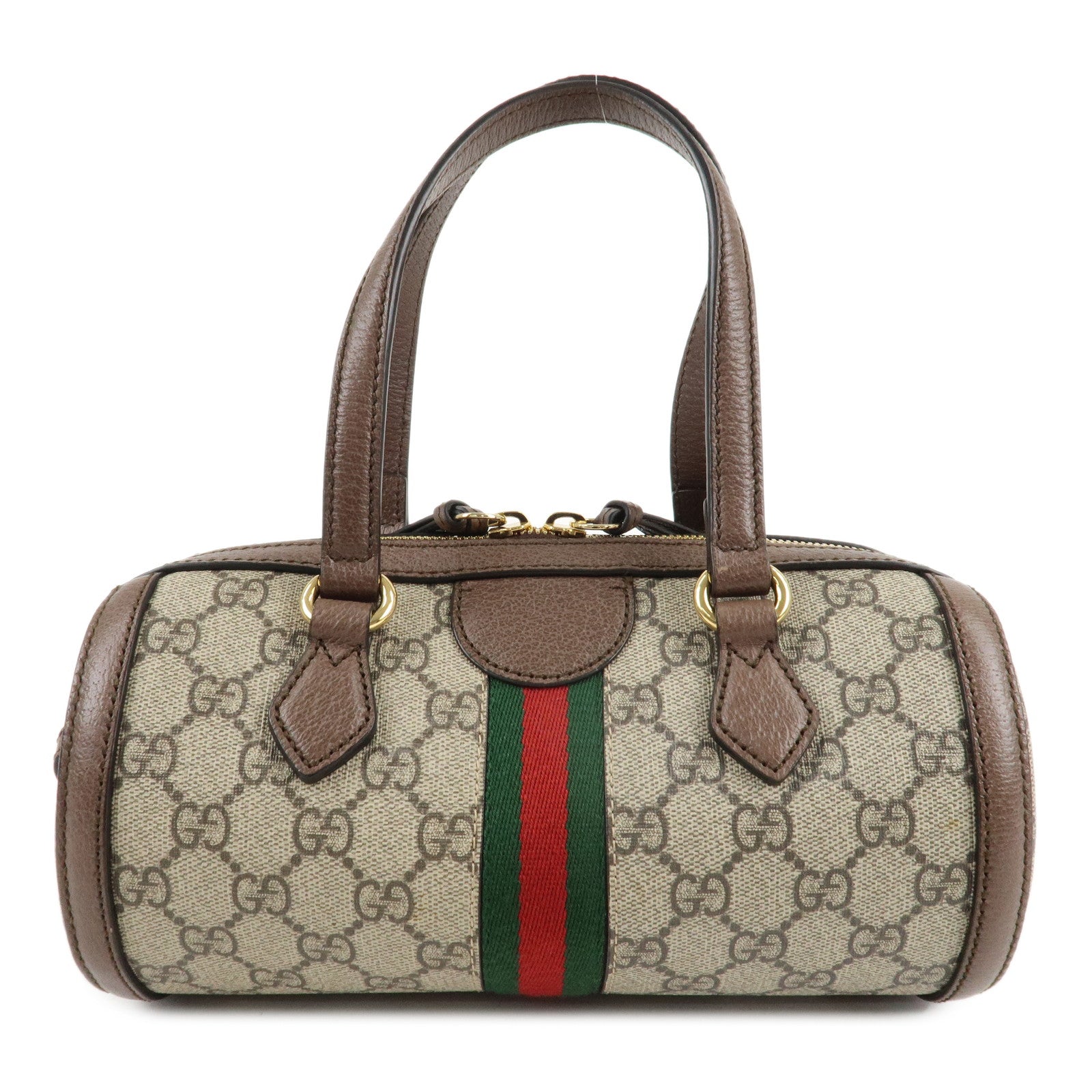 GUCCI Ophidia Sherry GG Supreme Leather 2Way Bag Beige 602577 Used