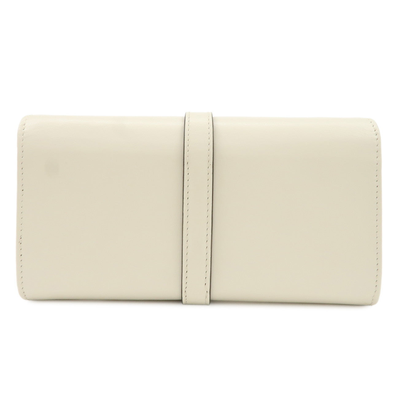 GUCCI Jackie Leather Chain Wallet WOC White 652681