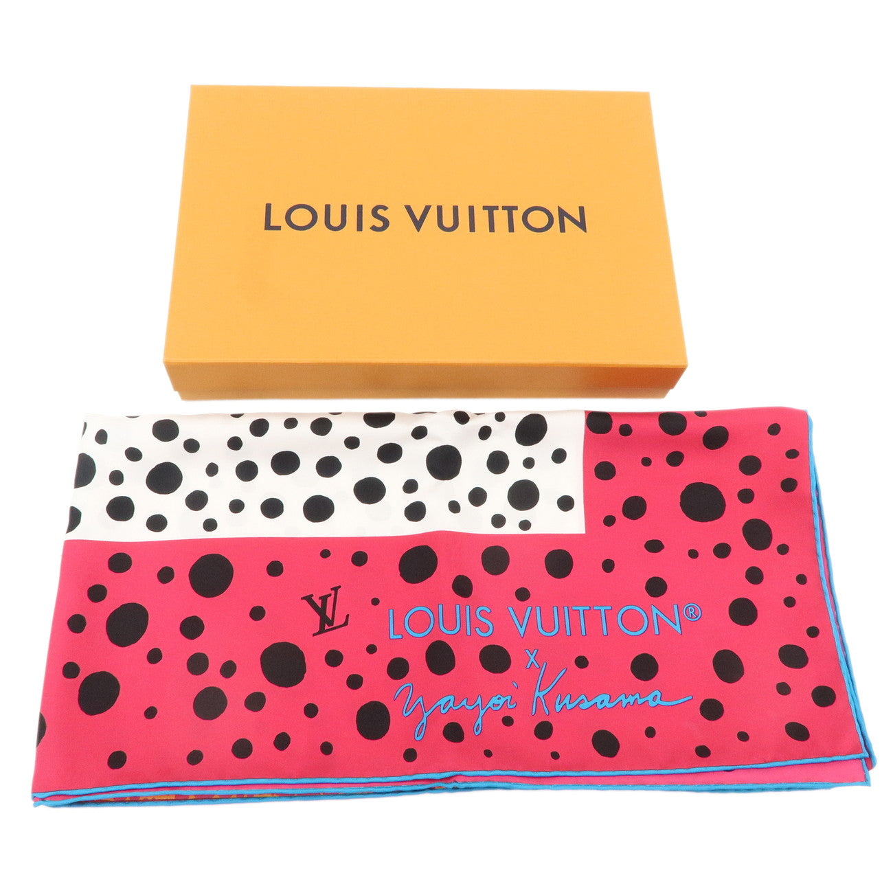 Louis Vuitton Yayoi Kusama Scarf Pumpkin Fuchsia M78394