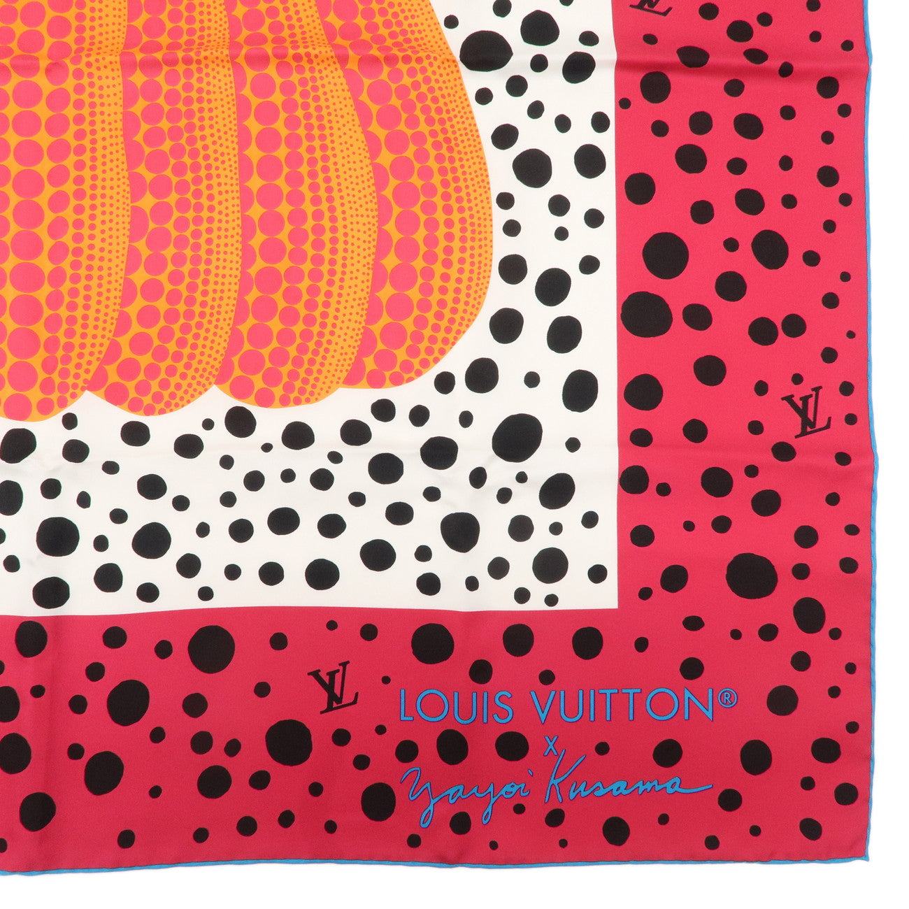 Louis Vuitton Yayoi Kusama Scarf Pumpkin Fuchsia M78394