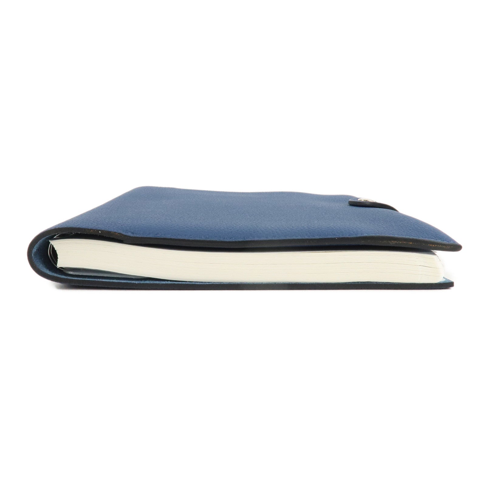 HERMES Togo Ulysse GM Notebook Navy- Used