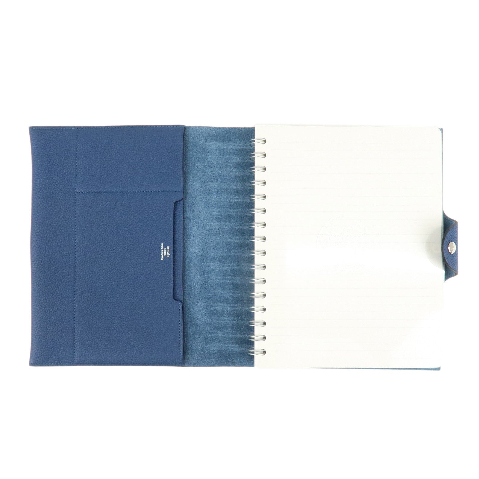 HERMES Togo Ulysse GM Notebook Navy- Used