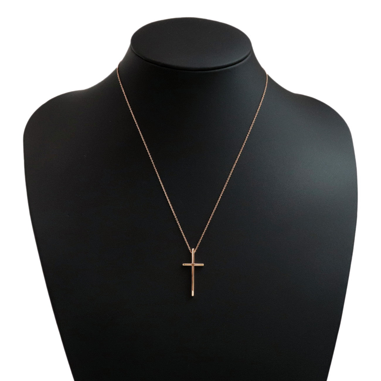 Tiffany&Co. Cross Necklace K18PG 750PG Rose Gold