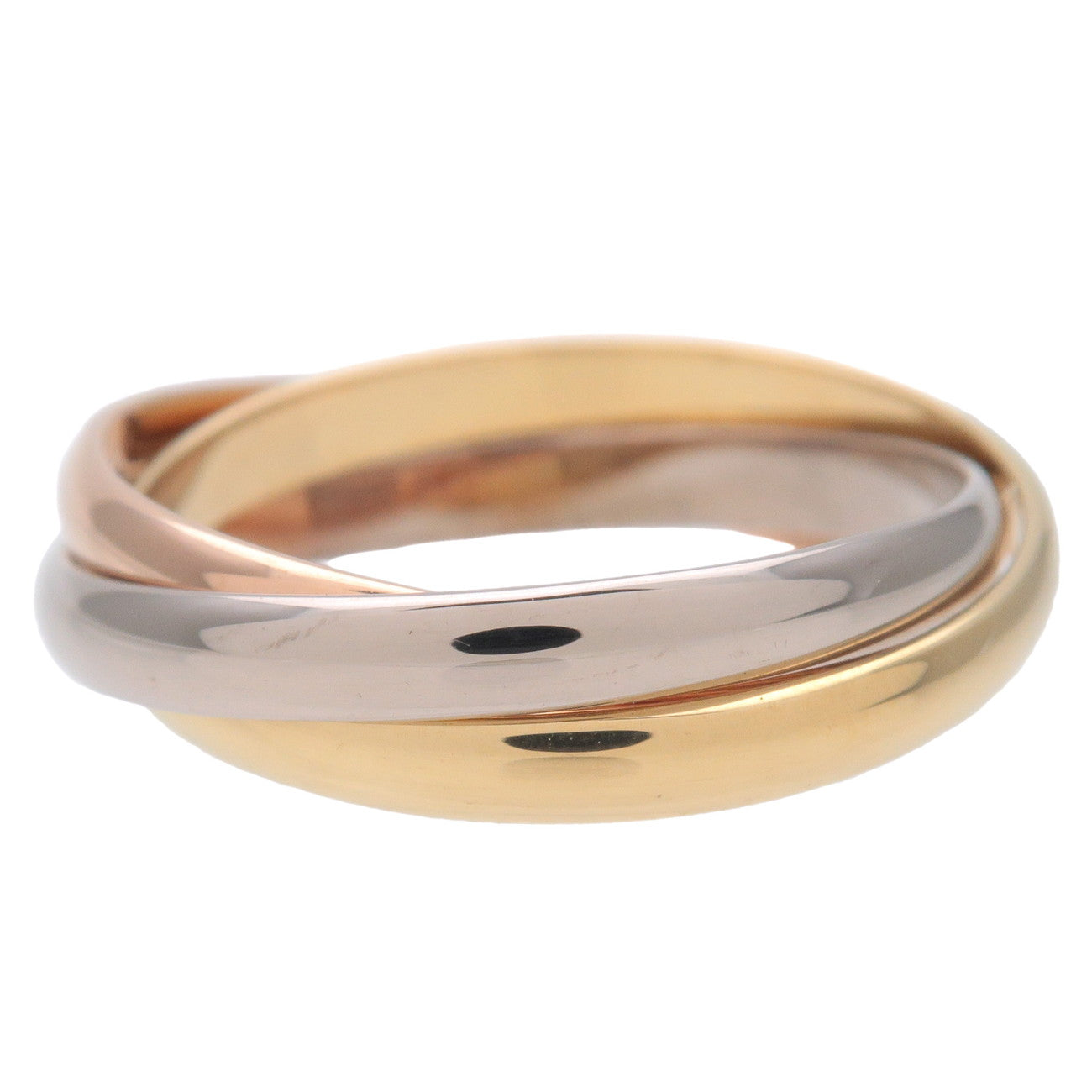 Cartier Trinity Ring MM K18 750YG/WG/PG #56 US7.5-8 Yellow Gold