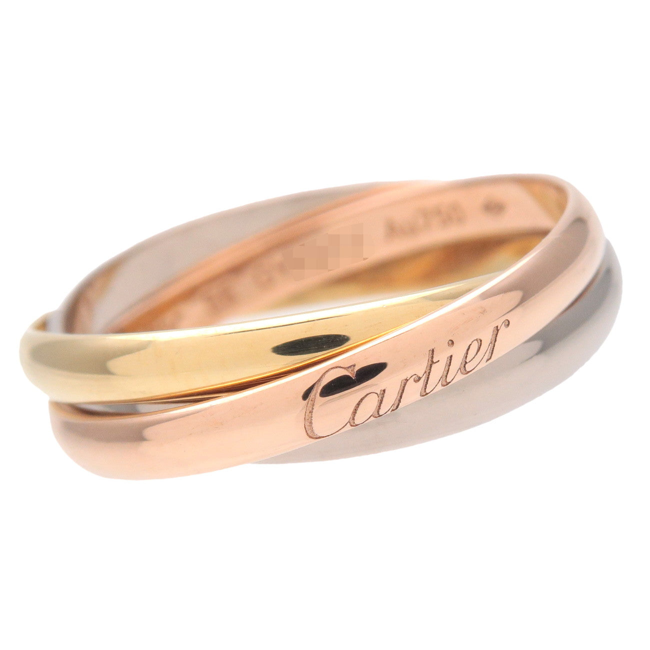 Cartier Trinity Ring MM K18 750YG/WG/PG #56 US7.5-8 Yellow Gold Used