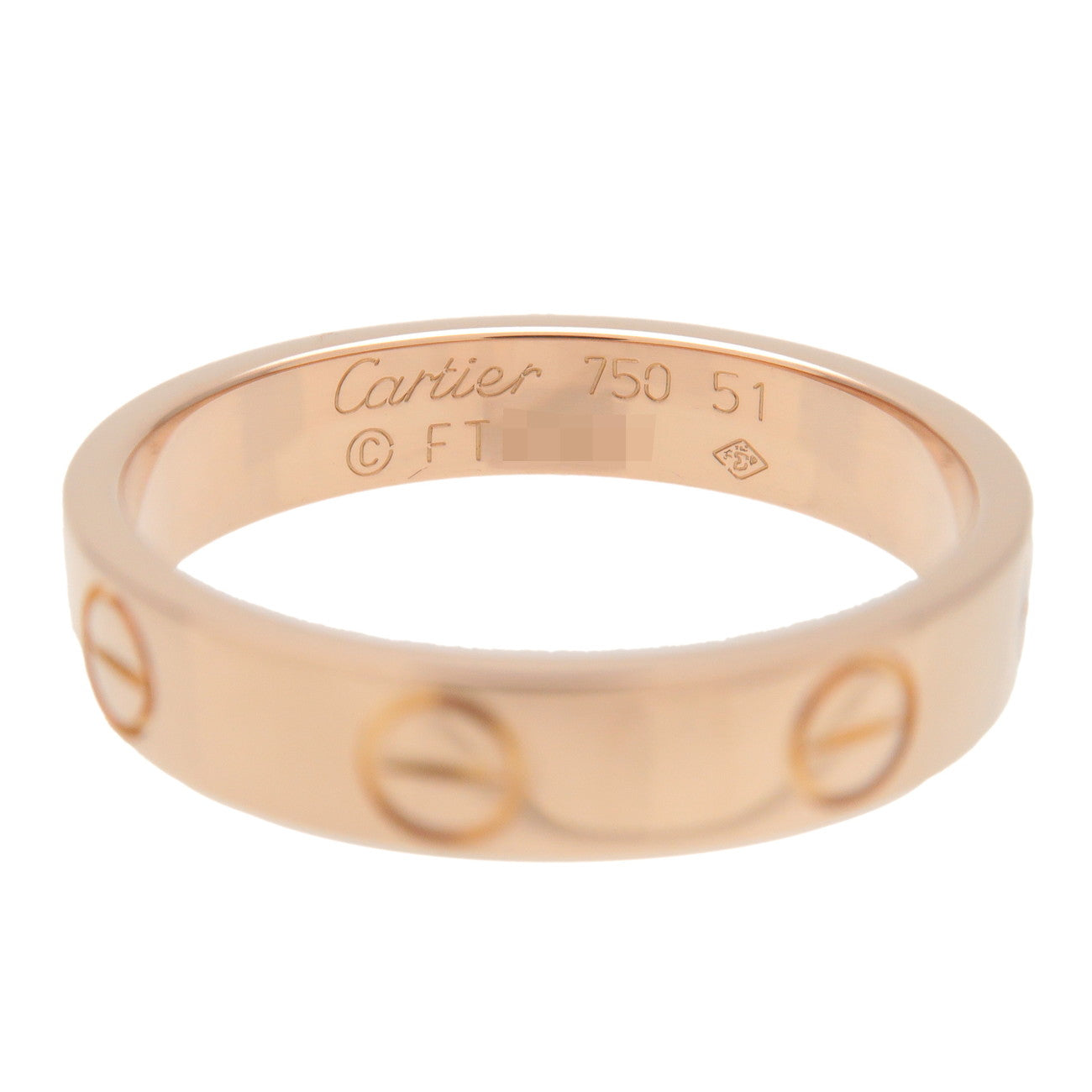 Cartier Mini Love Ring K18PG 750PG Rose Gold #51 US5-6 EU51