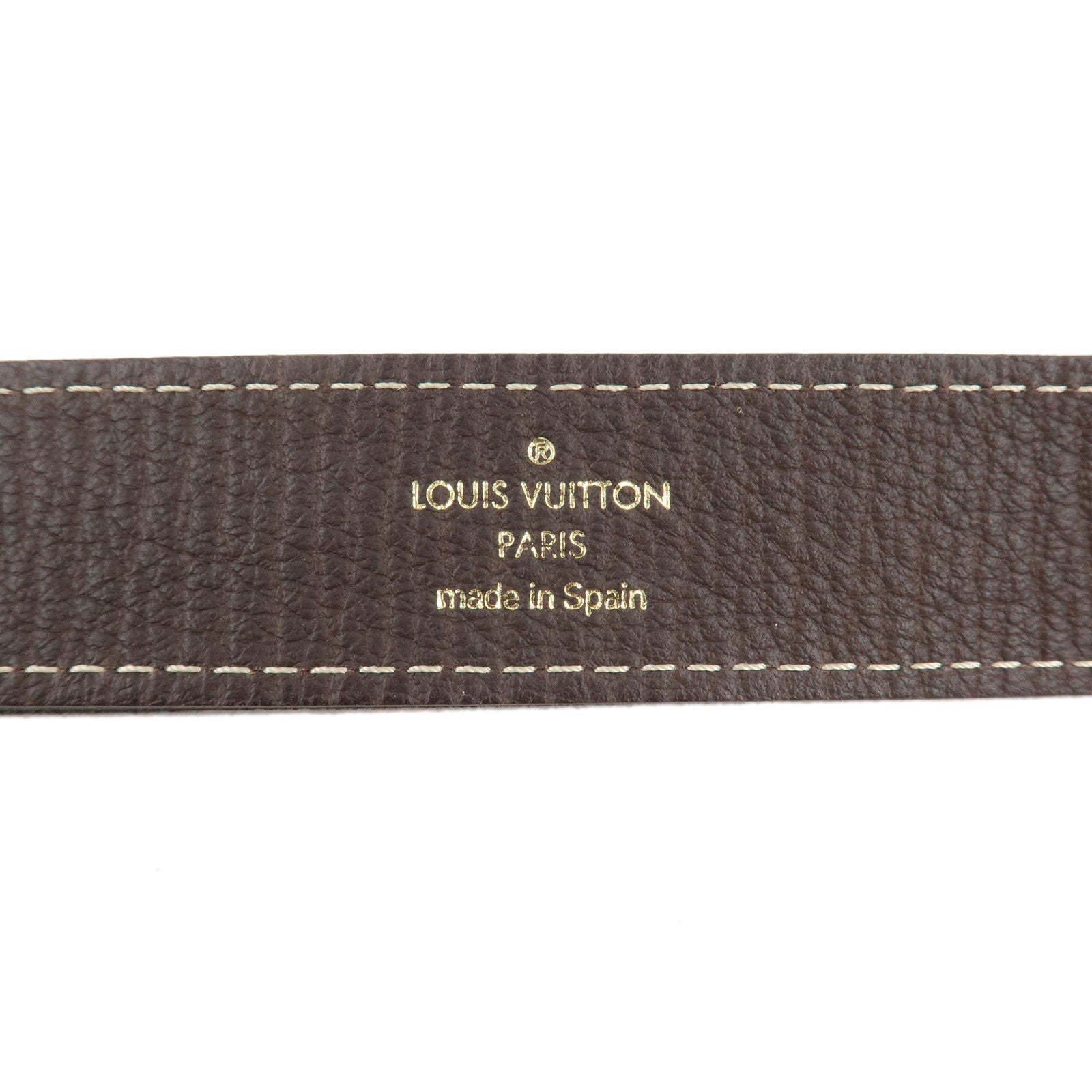 Louis Vuitton Monogram Mini Lin Santule Ebene Belt M6985U Used