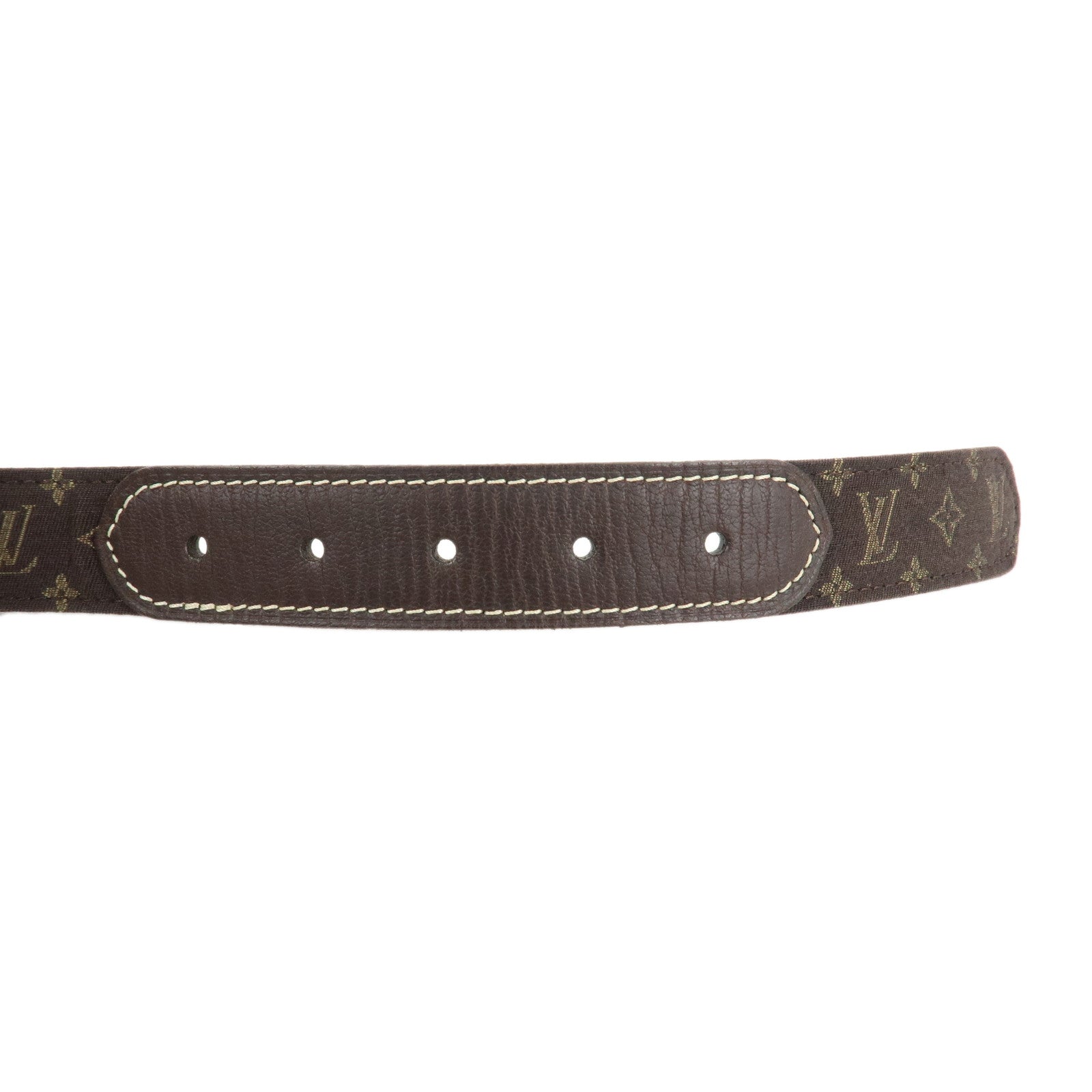 Louis Vuitton Monogram Mini Lin Santule Ebene Belt M6985U Used