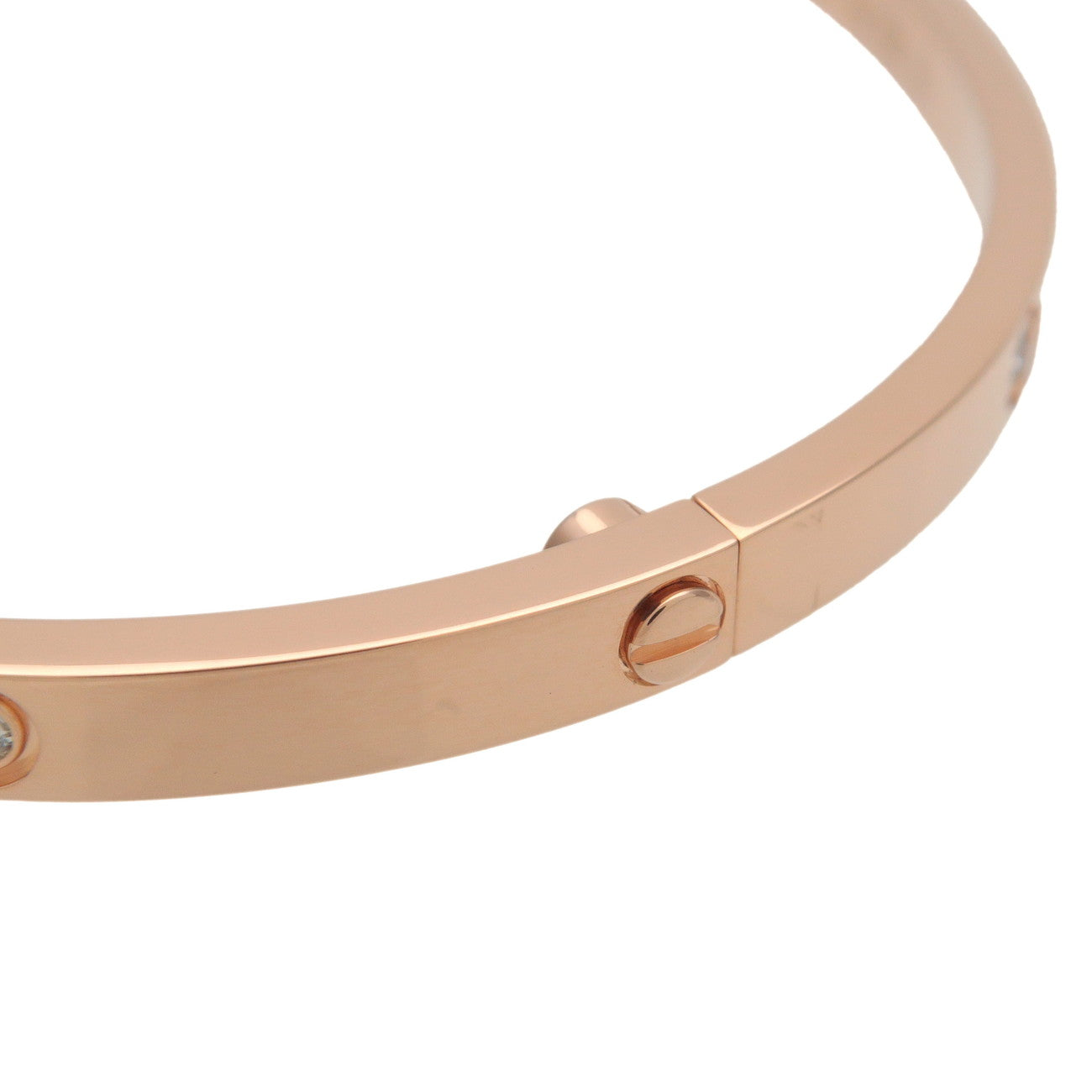 Cartier Love Bracelet SM Half Diamond #18 K18 750PG Rose Gold Used