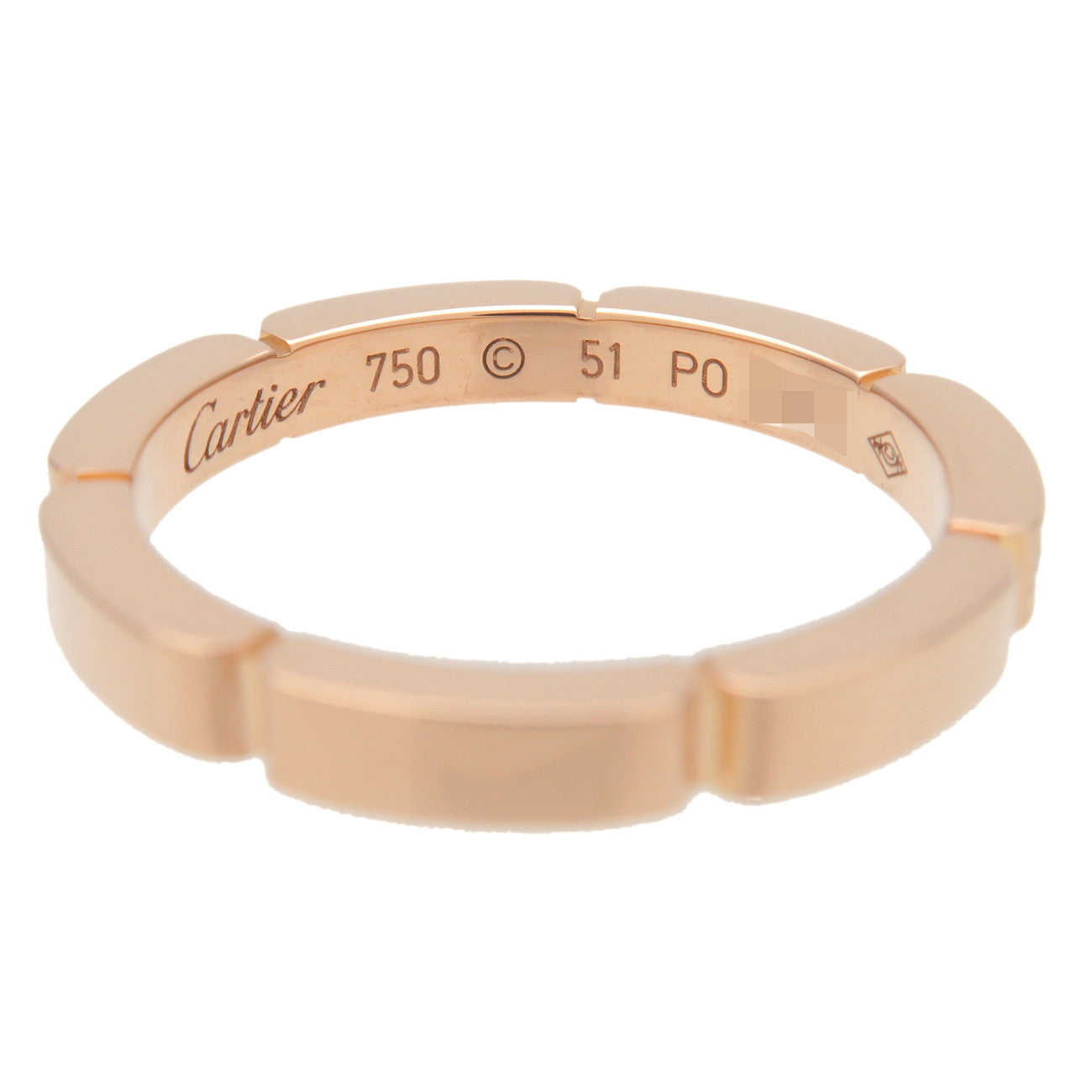 Cartier Maillon Panthere 4P Diamond Ring K18 Rose Gold #51 US5.5-6