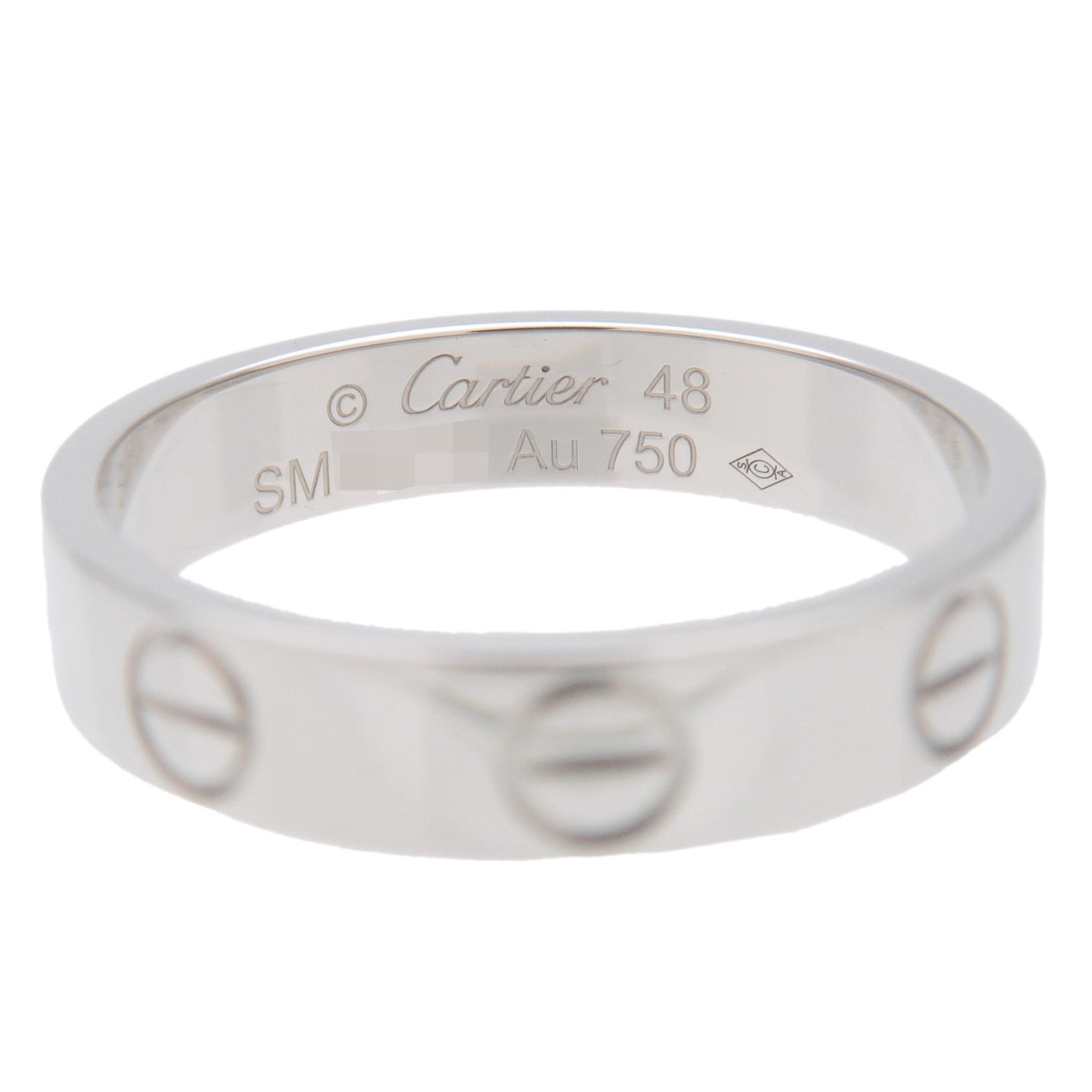 Cartier Mini Love Ring K18WG 750WG White Gold #48 US4.5 EU48