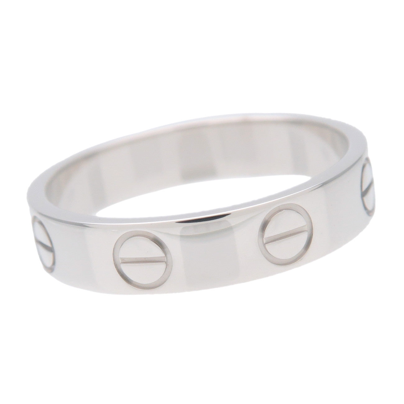 Cartier Mini Love Ring K18WG 750WG White Gold #48 US4.5 EU48