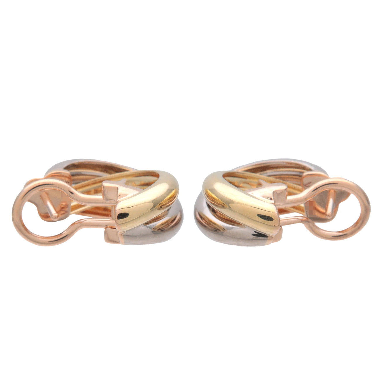 Cartier Trinity Earrings K18 750 Yello/White/Rose Gold Used