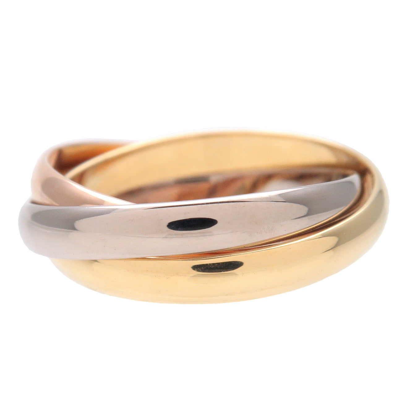 Cartier Trinity Ring MM K18 750YG/WG/PG #49 US 5 Yellow Gold