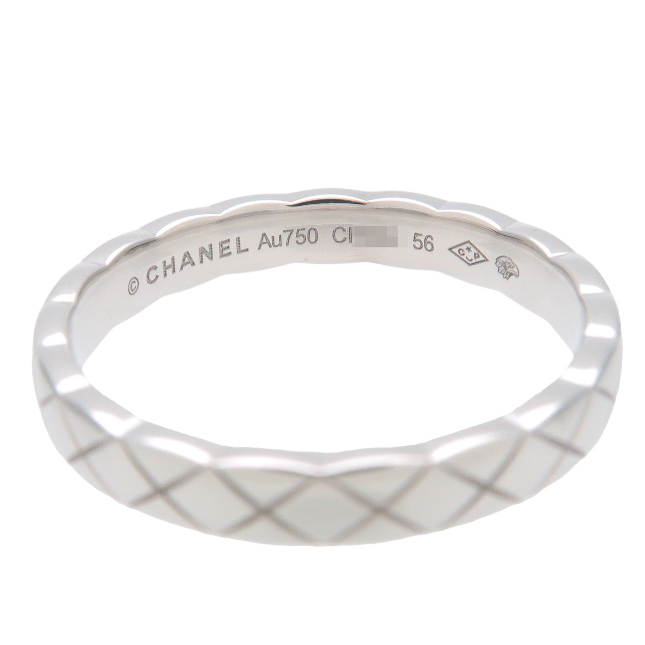 CHANEL COCO Crush Mini Ring K18WG 750WG White Gold #56 US7.5 EU55 Used