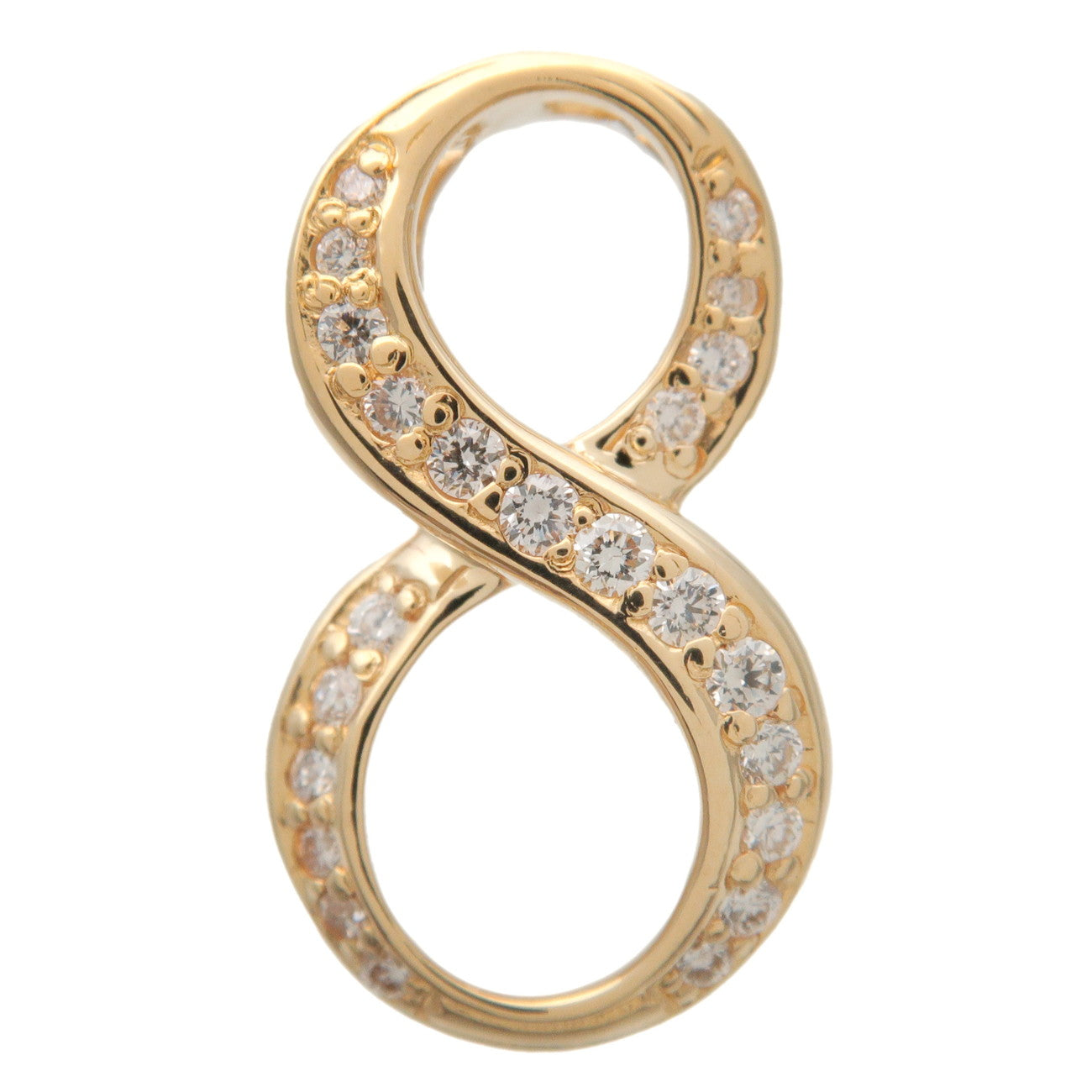 NOMBRE-Number-8-Diamond-0.19ct-Small-Pendant-Top-K18-Yellow-Gold