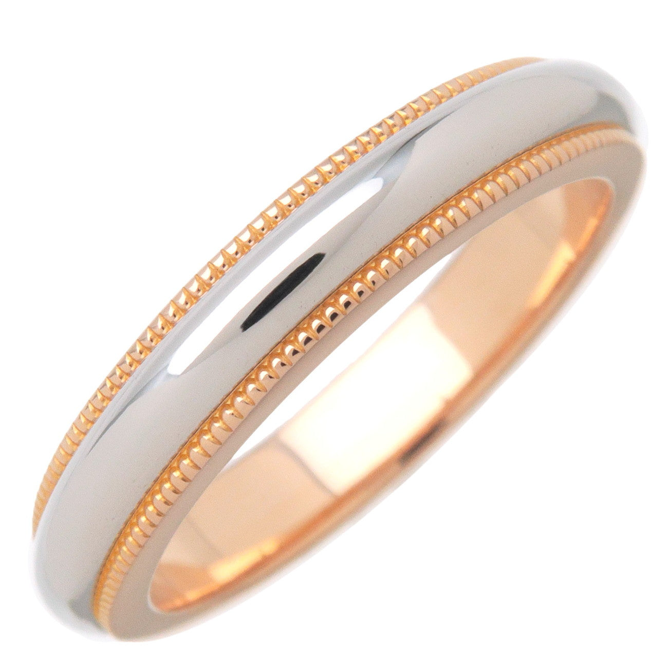 Tiffany&Co.-Milgrain-Band-Ring-K18-750PG-Rose-Gold-PT950-US5