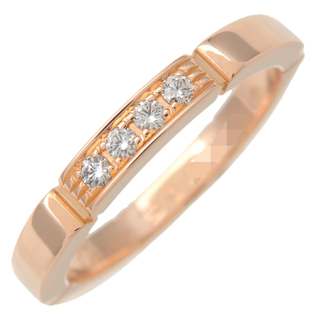 Cartier-Maillon-Panthere-4P-Diamond-Ring-K18-Rose-Gold-#49-US5-