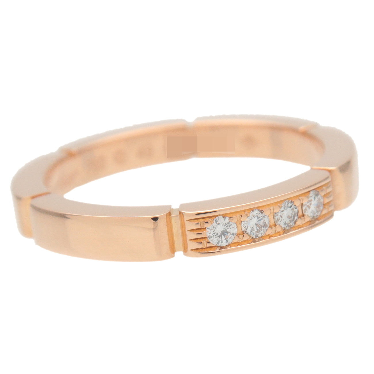 Cartier Maillon Panthere 4P Diamond Ring K18 Rose Gold #49 US5