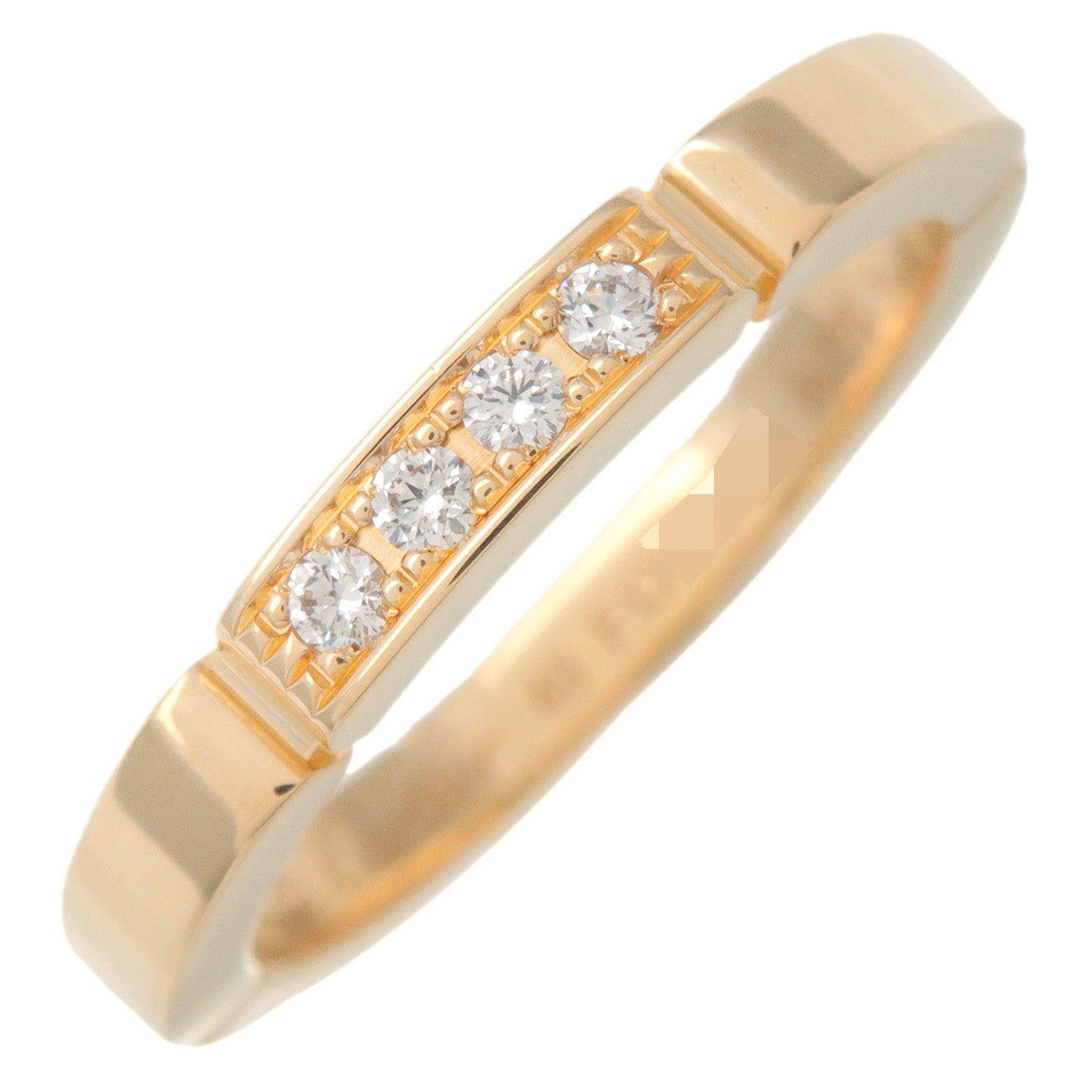 Cartier-Maillon-Panthere-4P-Diamond-Ring-K18-Yellow-Gold-#49-US5-