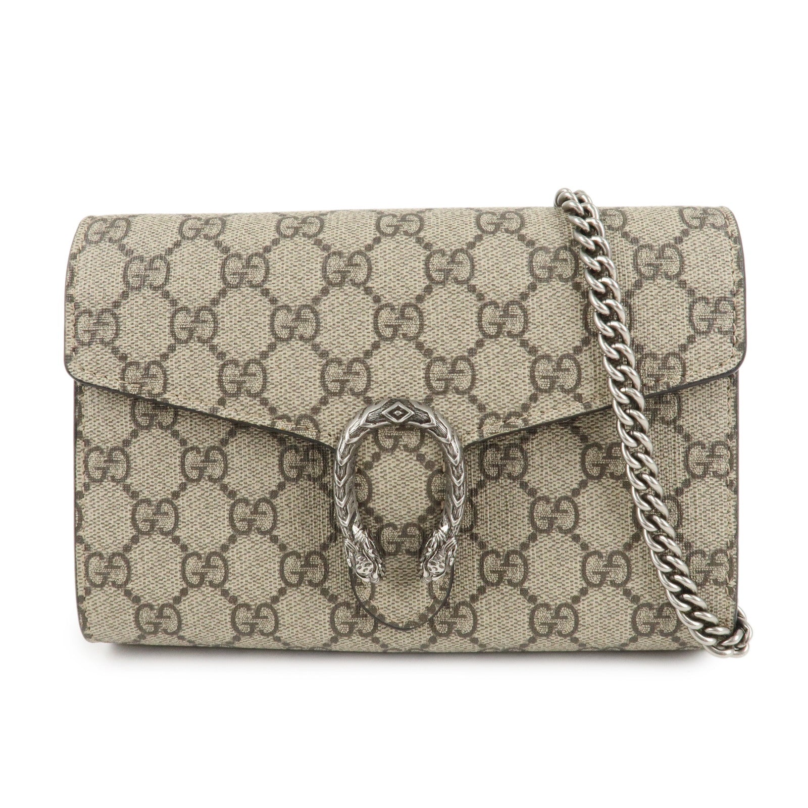 GUCCI-Dionysus-GG-Supreme-Chain-Shoulder-Bag-Beige-401231