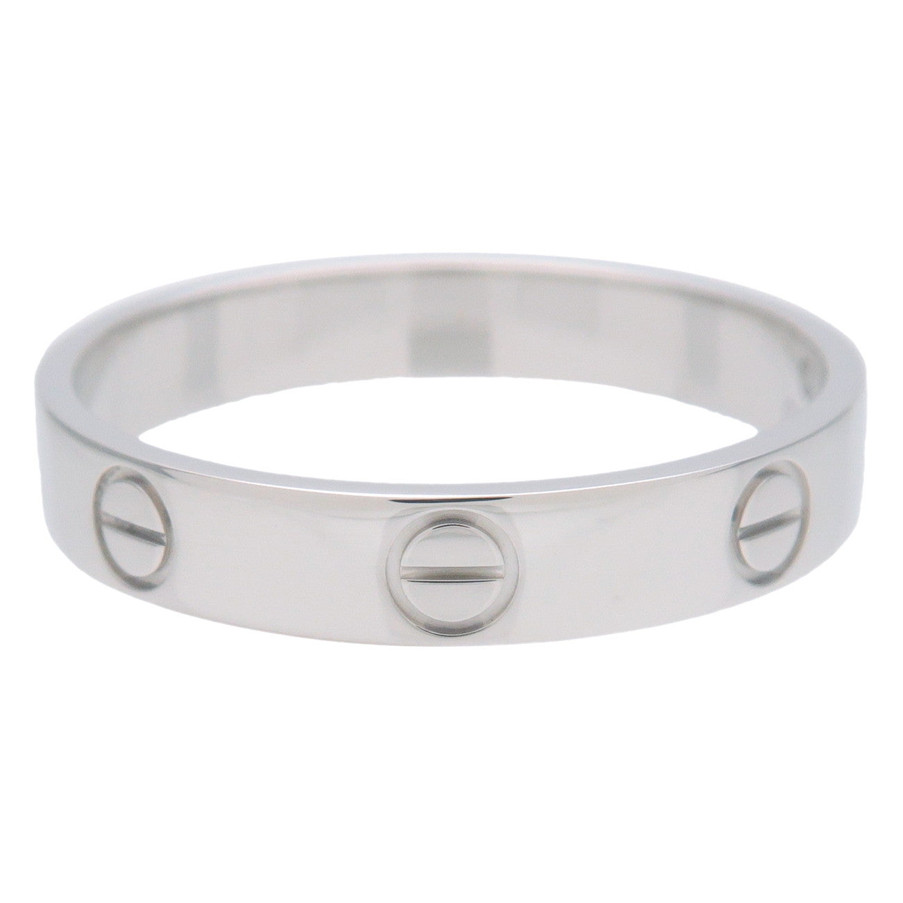 Cartier Mini Love Ring #58 K18WG White Gold US8.5 EU57.5 HK18.5