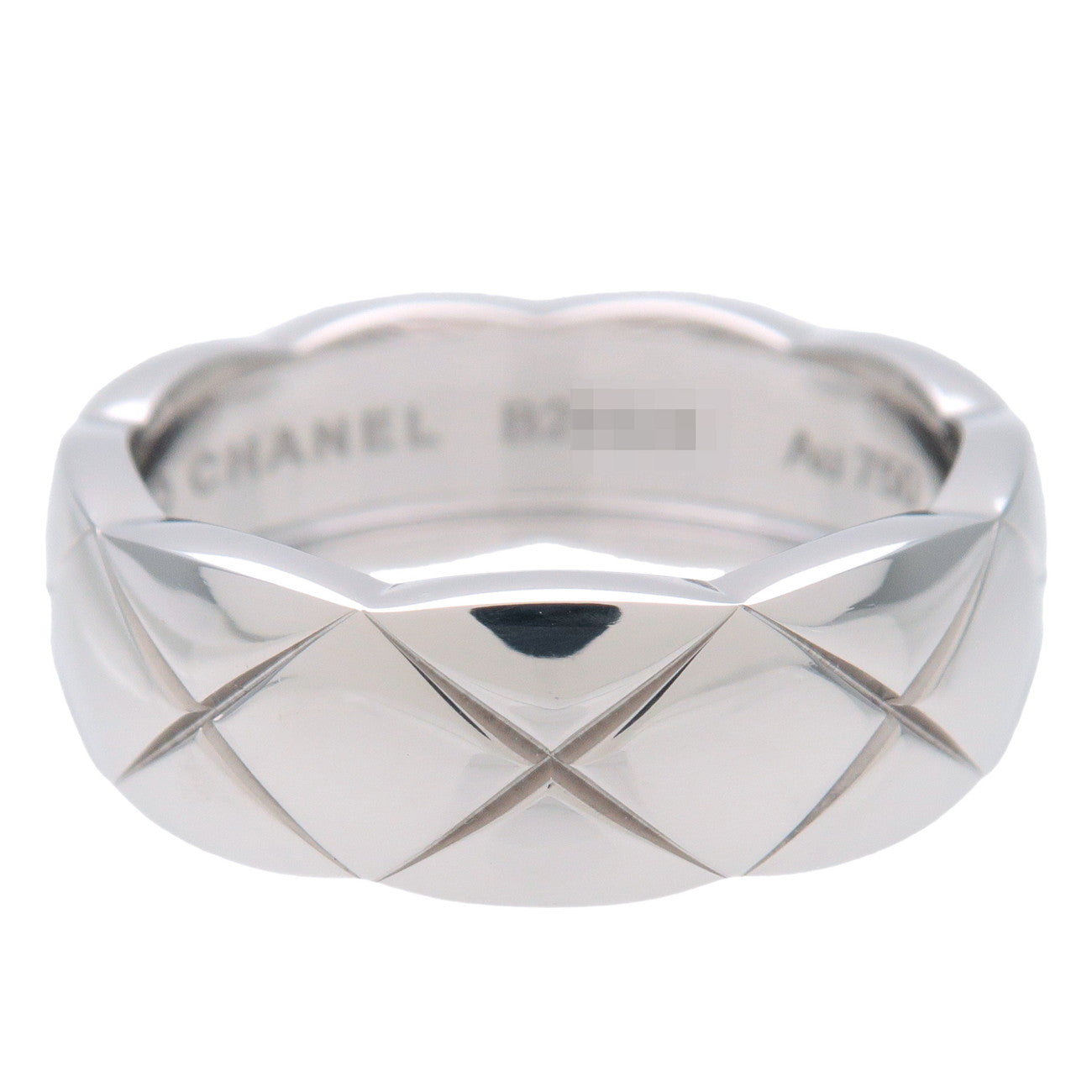 CHANEL COCO Crush Ring Medium #55 K18WG White Gold US7.5 EU55