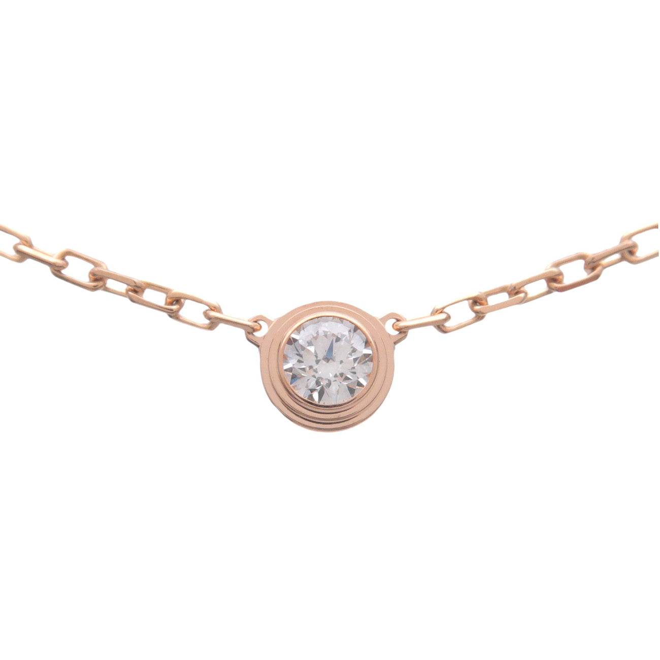 Cartier-Diamants-Leger-Necklace-SM-Diamond-0.09ct-K18-Rose-Gold