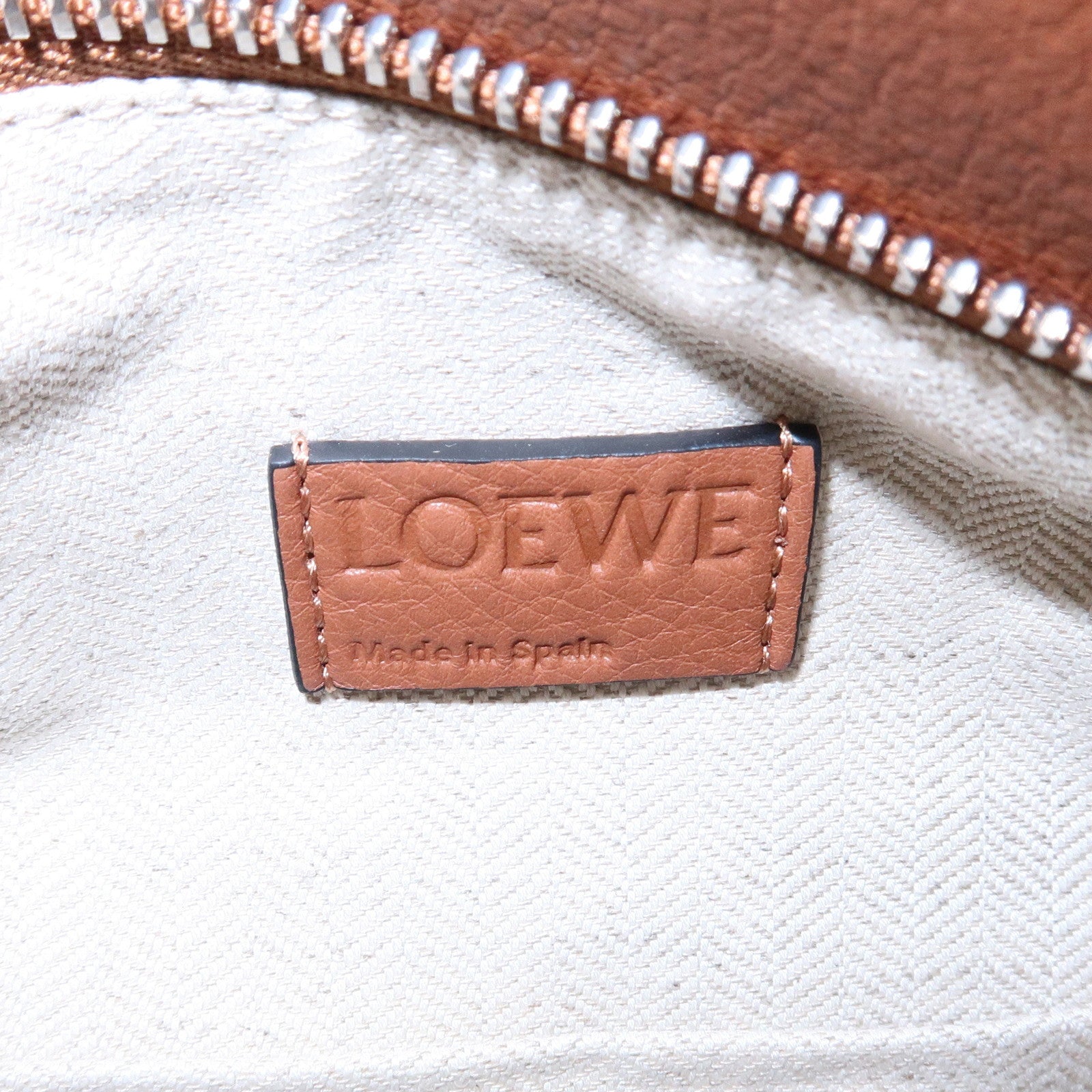 LOEWE Leather Puzzle Bag Small 2Way Bag Hand Bag Brown