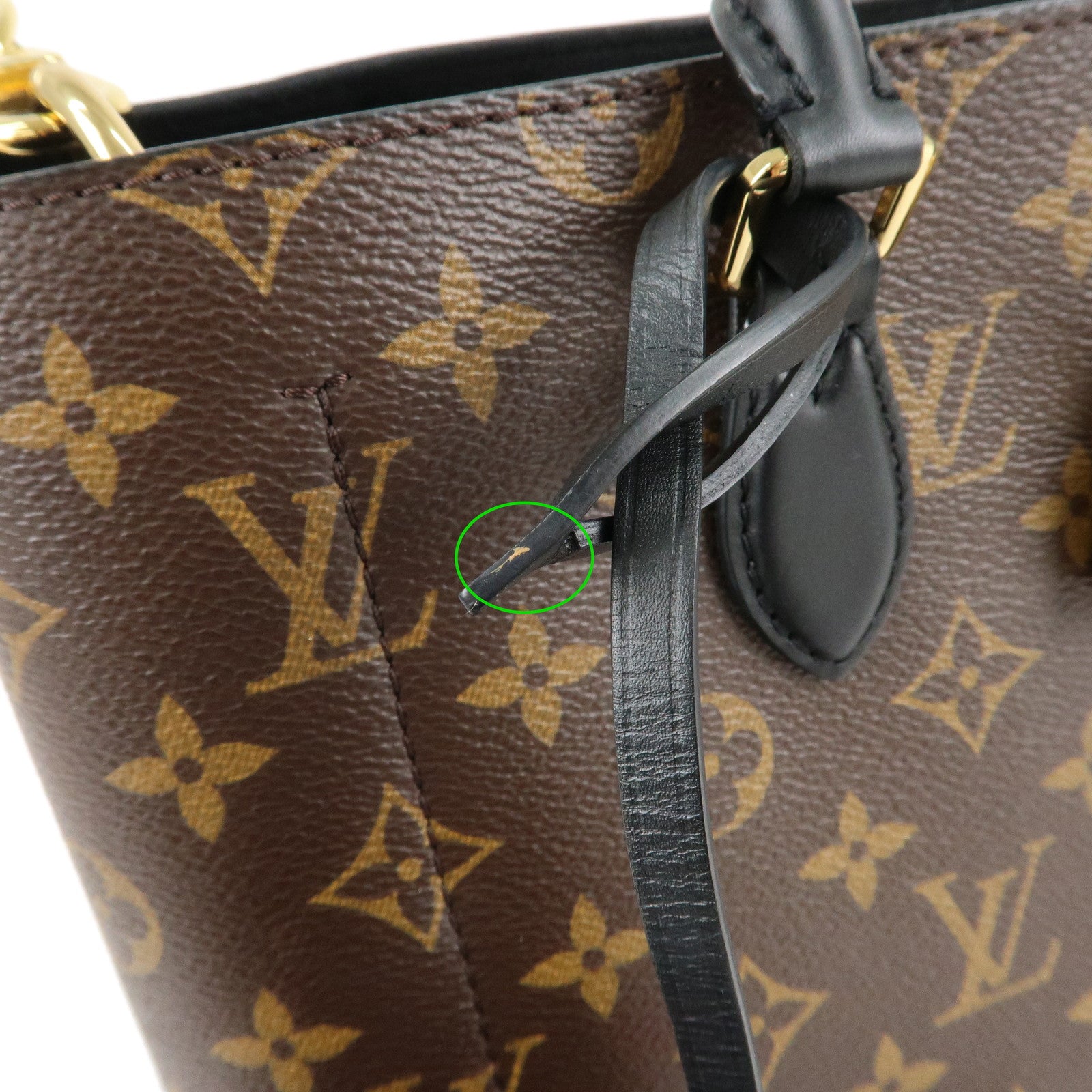 Louis Vuitton Monogram Flower Tote Bag 2Way Bag Noir M43550 Used