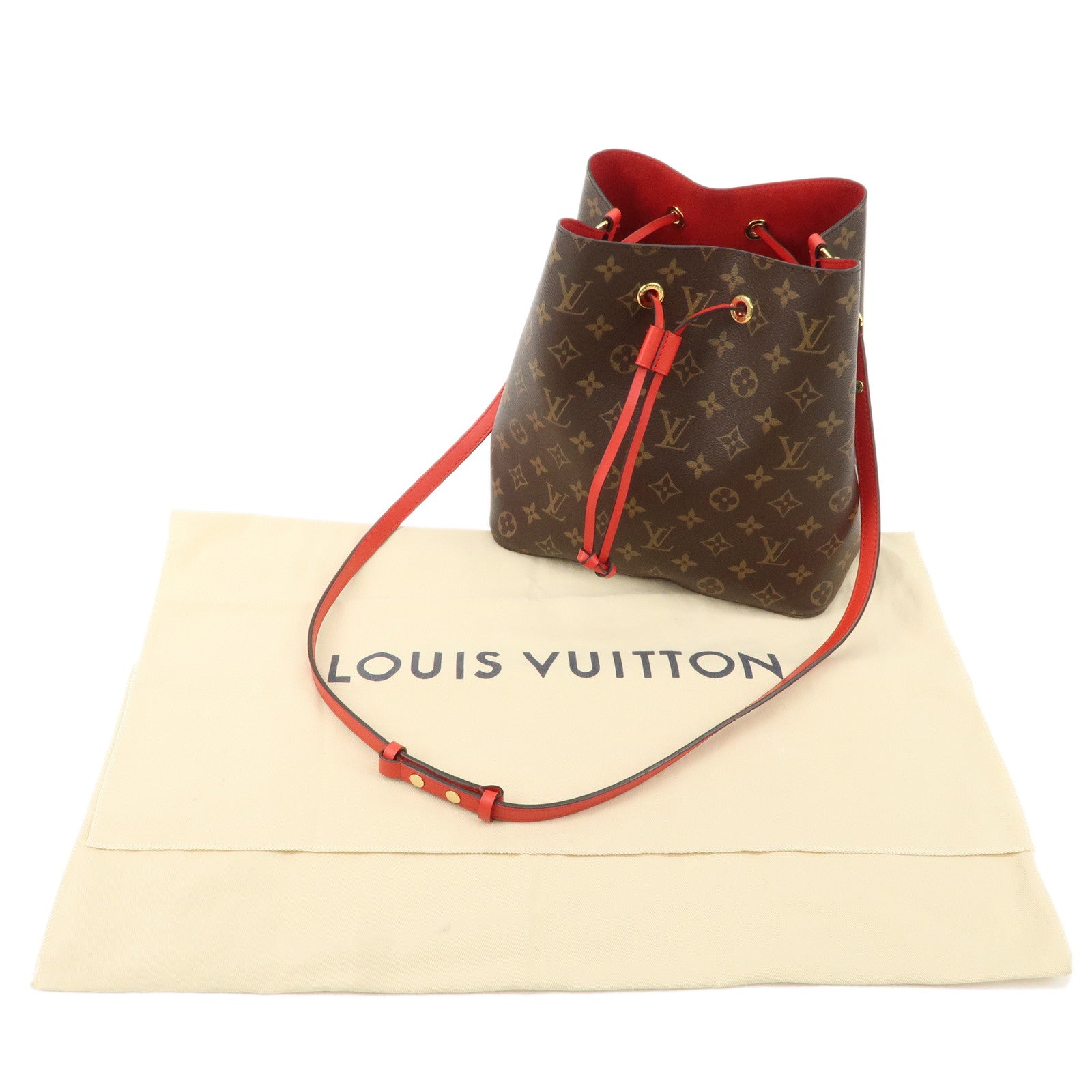 Louis Vuitton Monogram Neo Noe Shoulder Bag Coquelicot M44021