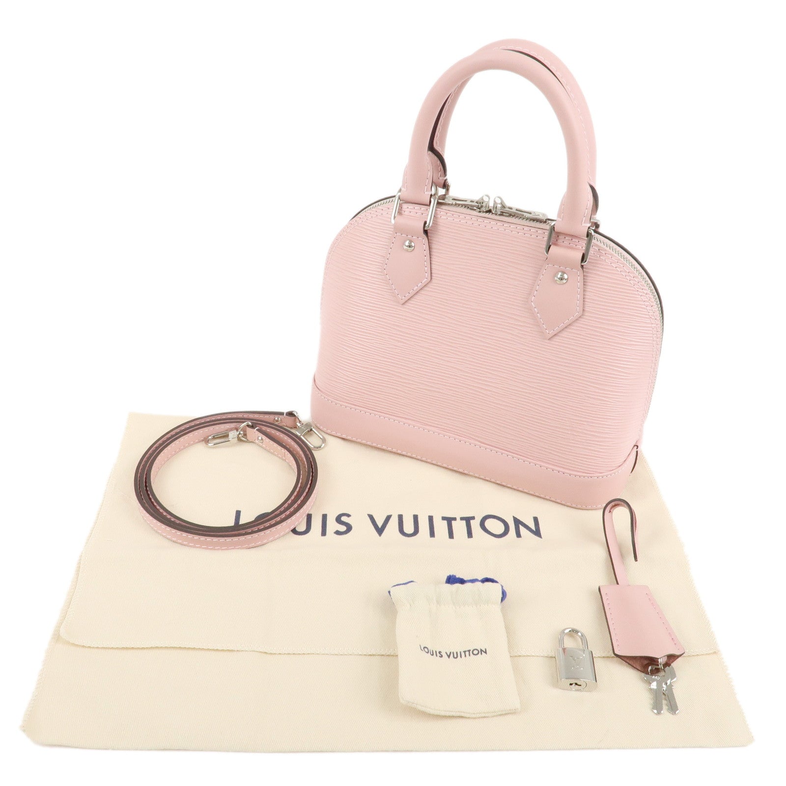 Louis Vuitton Epi Alma BB 2Way Hand Bag Rose Ballerine M41327